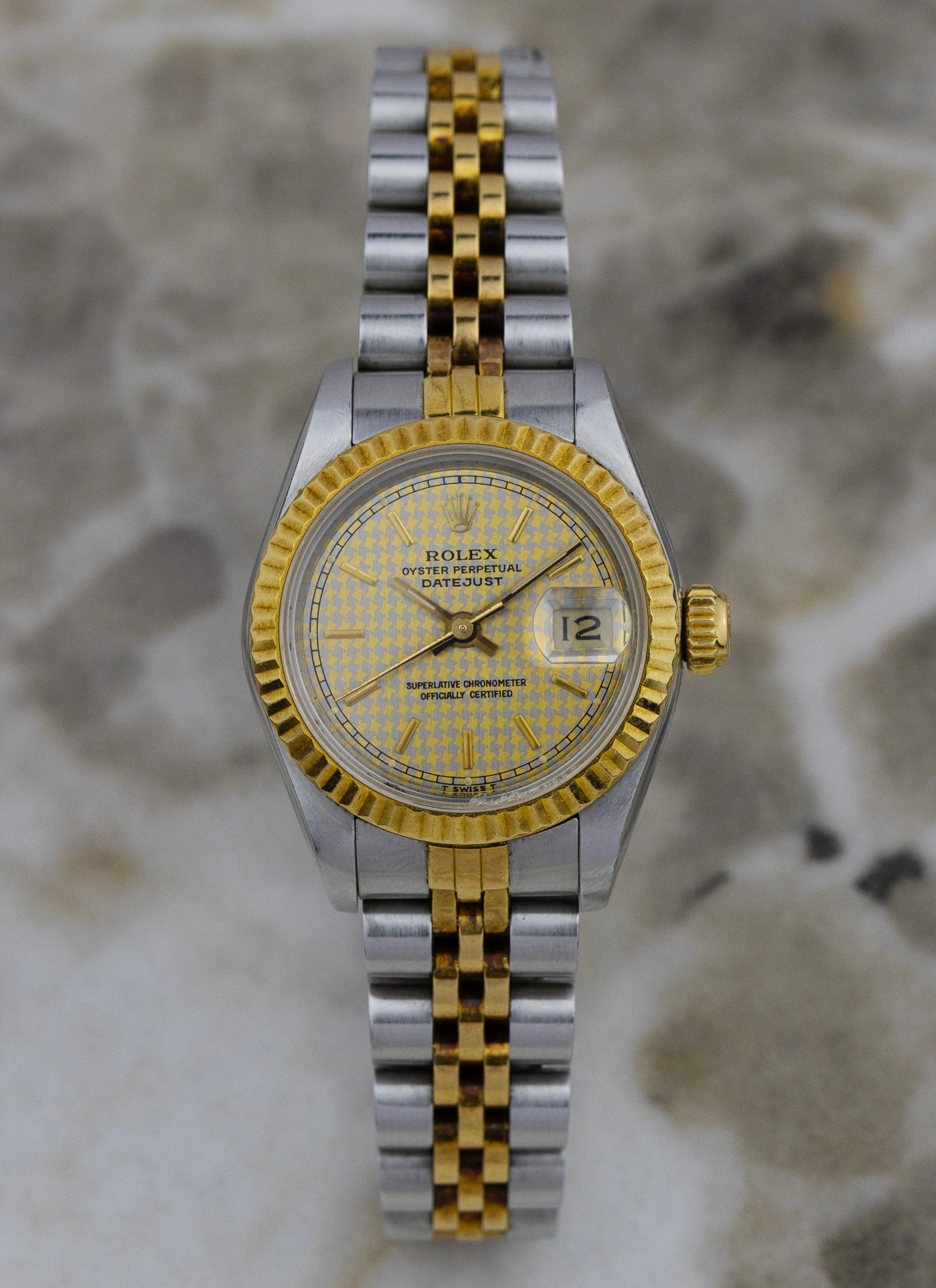 1986 Lady Rolex Datejust Houndstooth 69173 Box