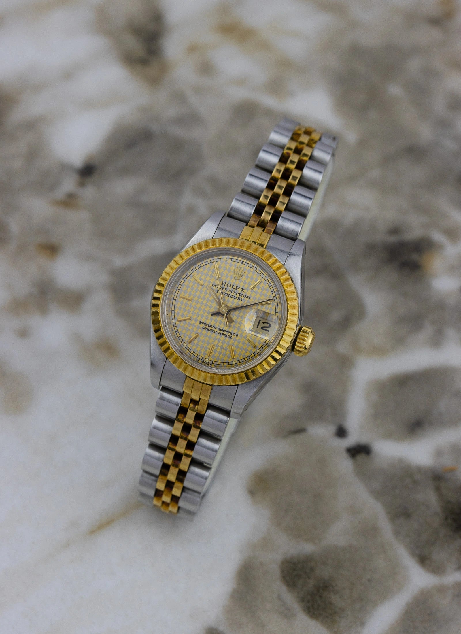 1986 Lady Rolex Datejust Houndstooth 69173 Box