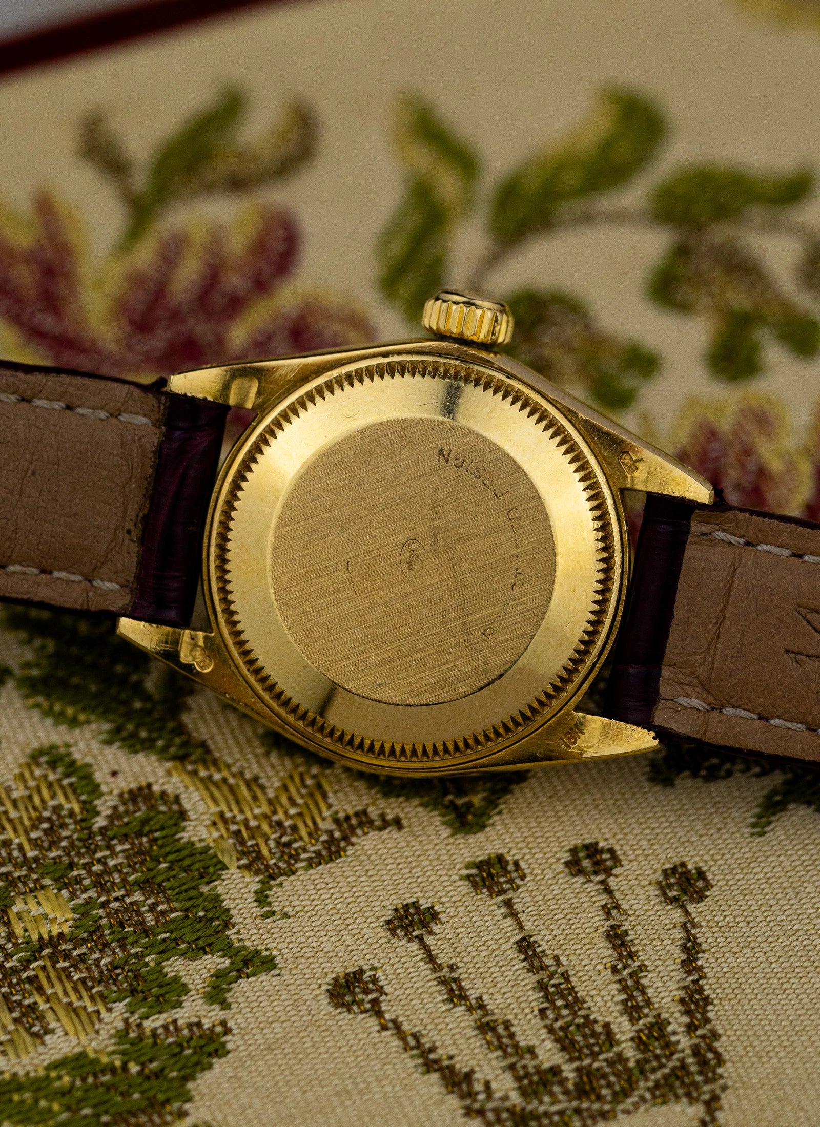 1979 18K Rolex Lady-Datejust Havana Ghost Dial 6917