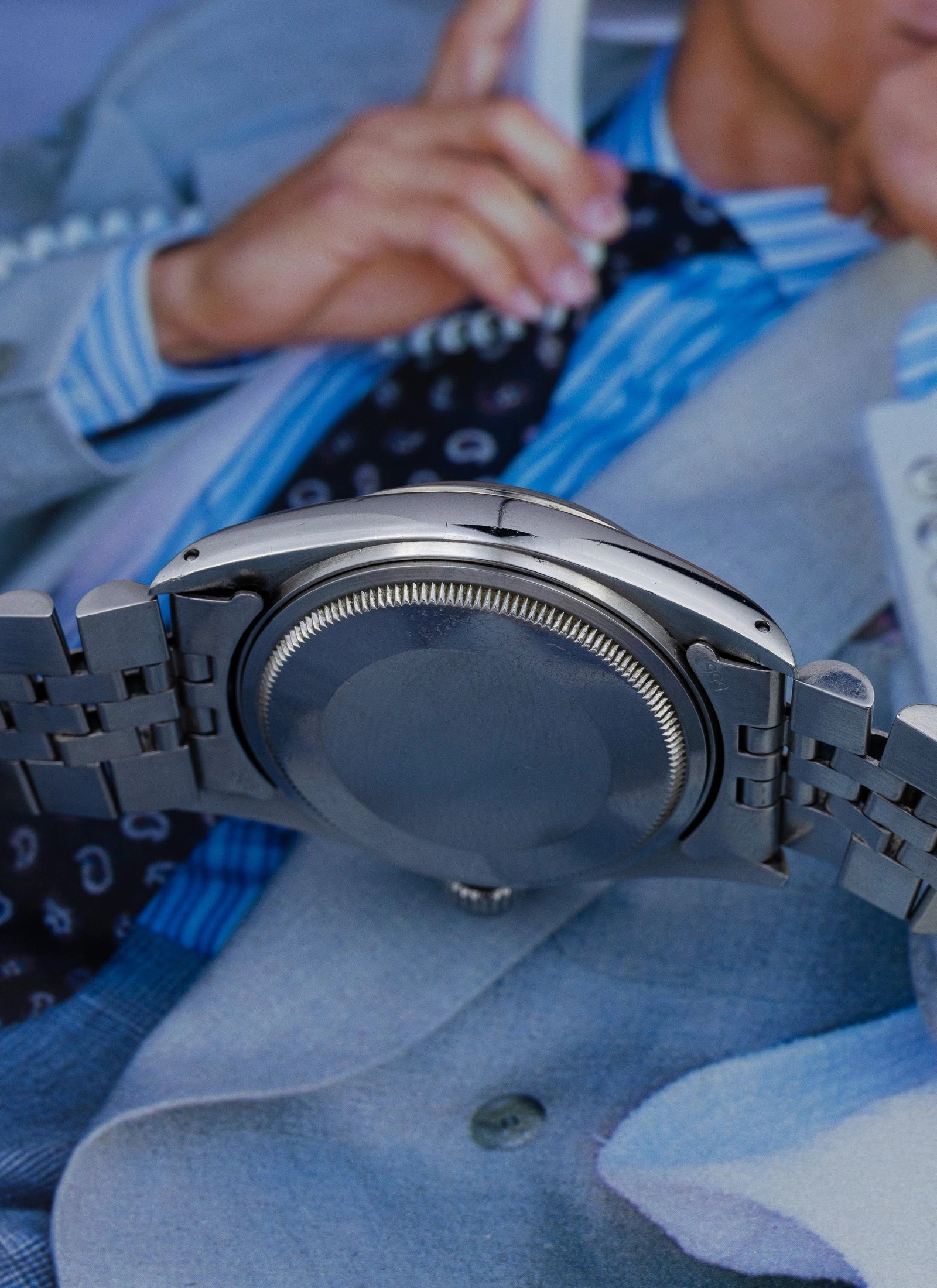 1984 Rolex Datejust Silver Tapestry Dial 16014 Box