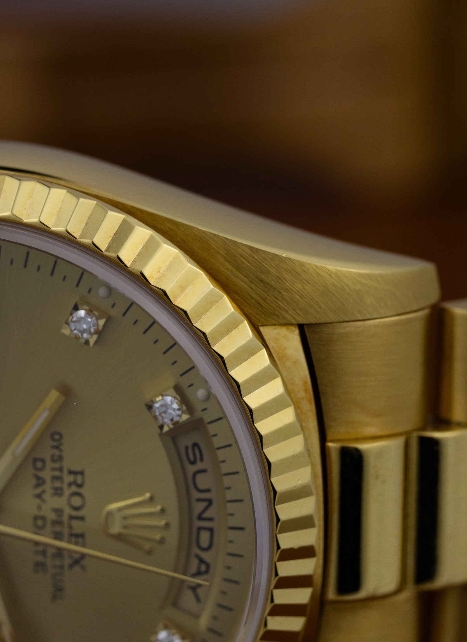1995 18K Rolex Day-Date President Champagne Diamonds Dial 18238 RSC Service Card