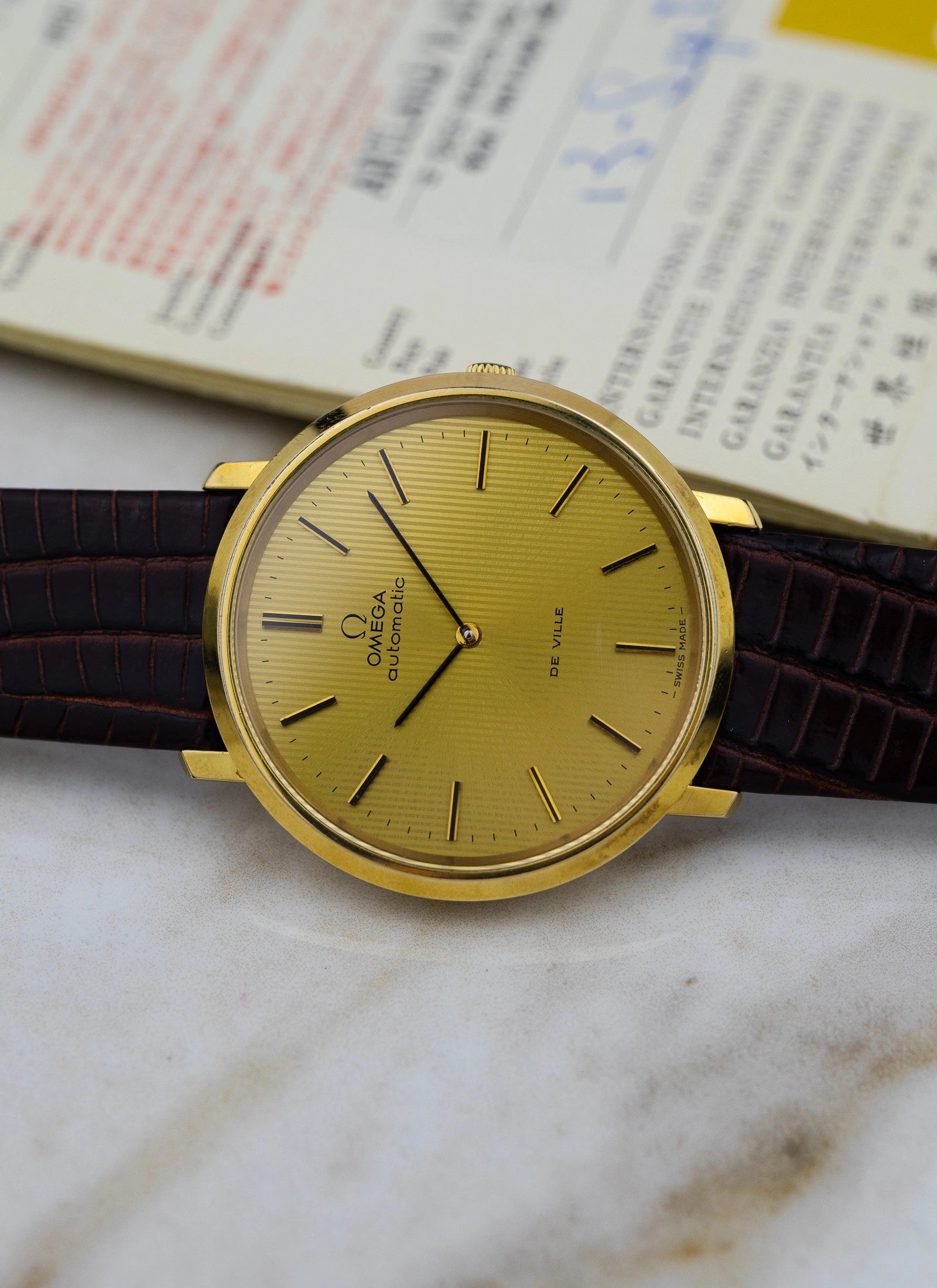 1973 Omega De Ville Tapestry Dial 151.0039 cal. 771 Serviced Full Set