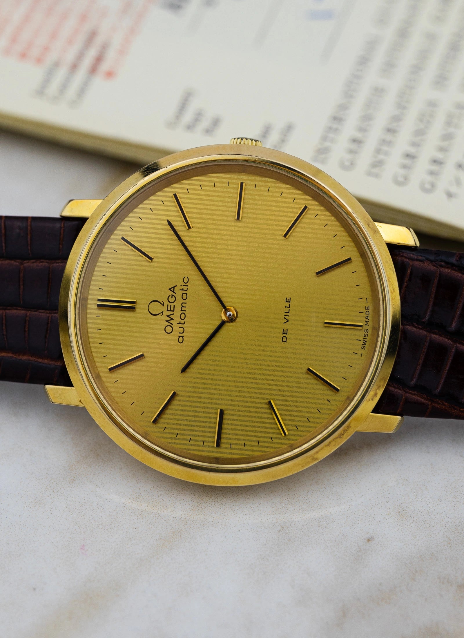 1973 Omega De Ville Tapestry Dial 151.0039 cal. 771 Serviced Full Set