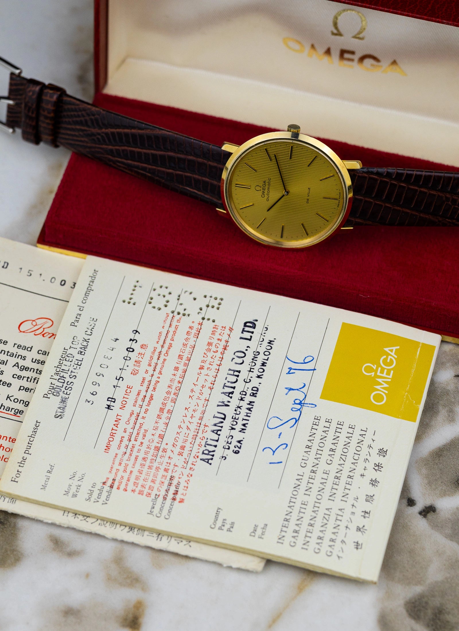 1973 Omega De Ville Tapestry Dial 151.0039 cal. 771 Serviced Full Set