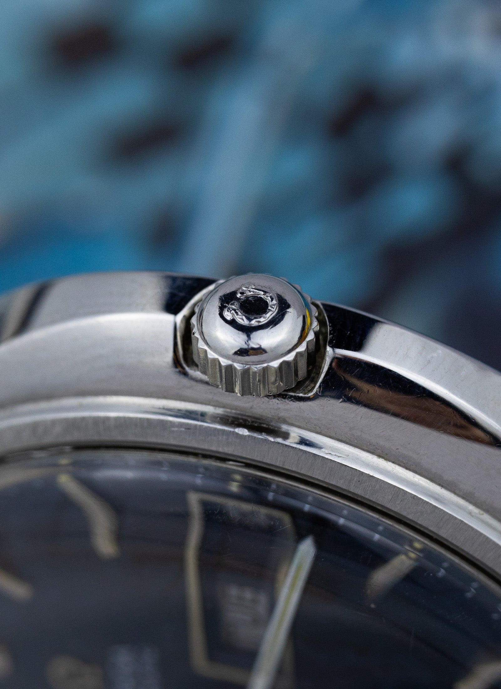 1970s Omega De Ville Dynamic Blue Frozen Dial 166.144 Serviced