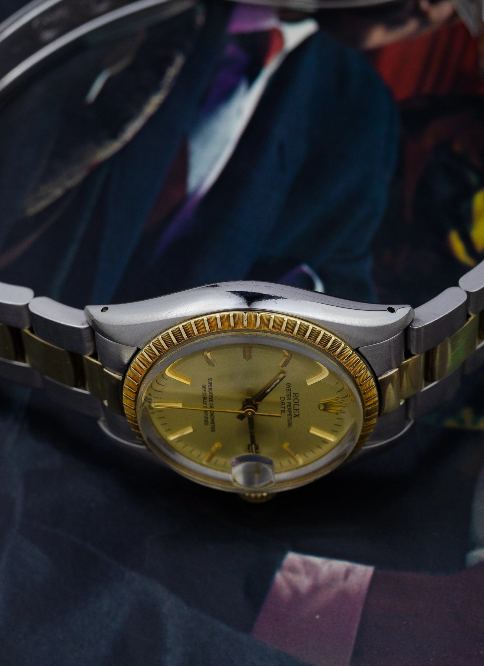 1978 Rolex Oyster Perpetual Date Champagne Dial 1505 Bicolor