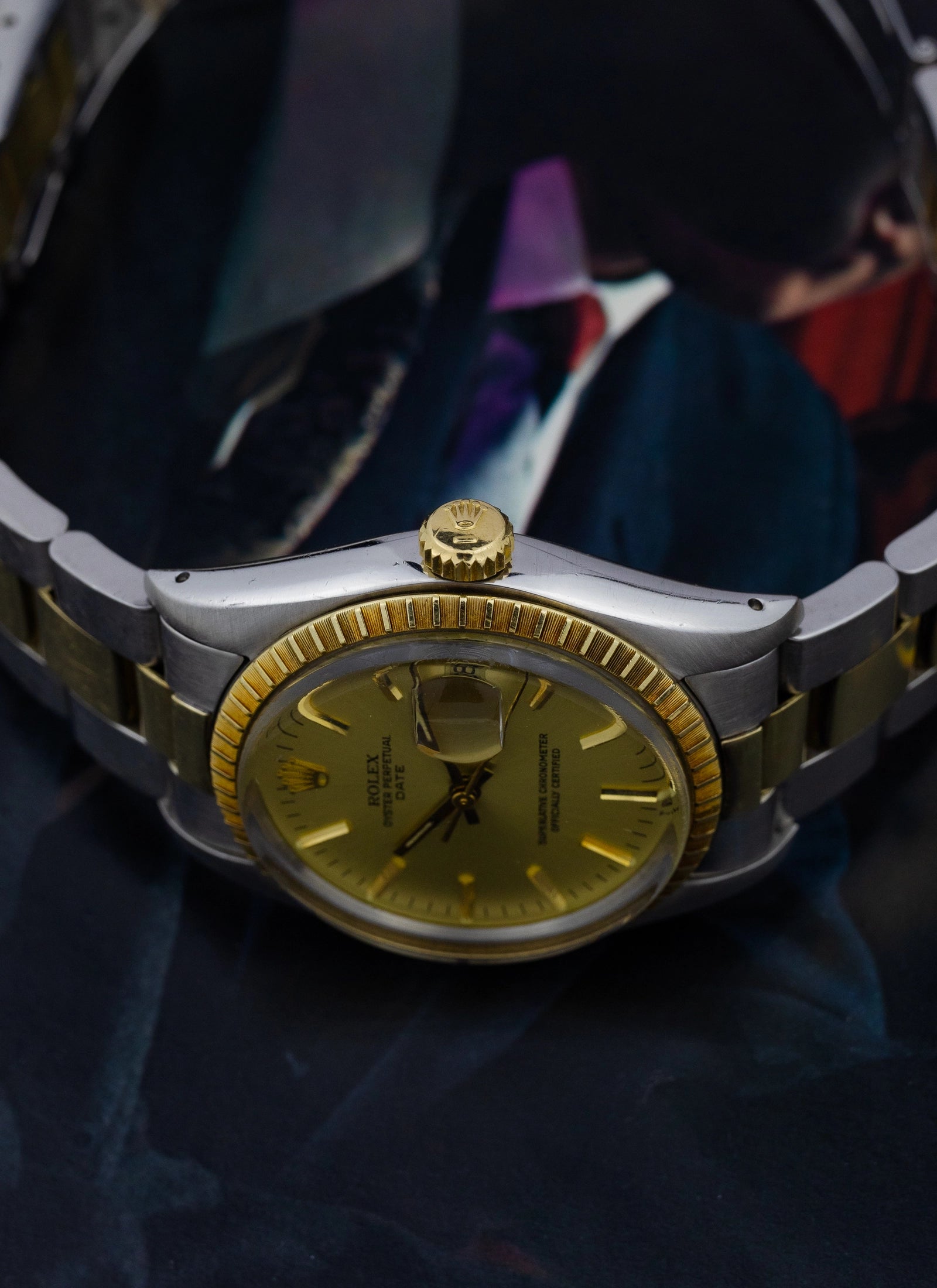 1978 Rolex Oyster Perpetual Date Champagne Dial 1505 Bicolor