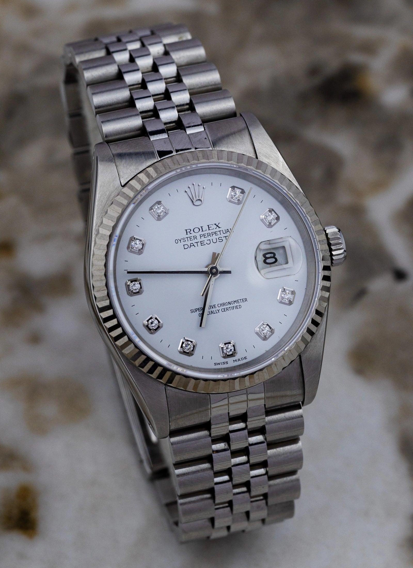1991 Rolex Datejust Diamond Dial 16234 Full Set