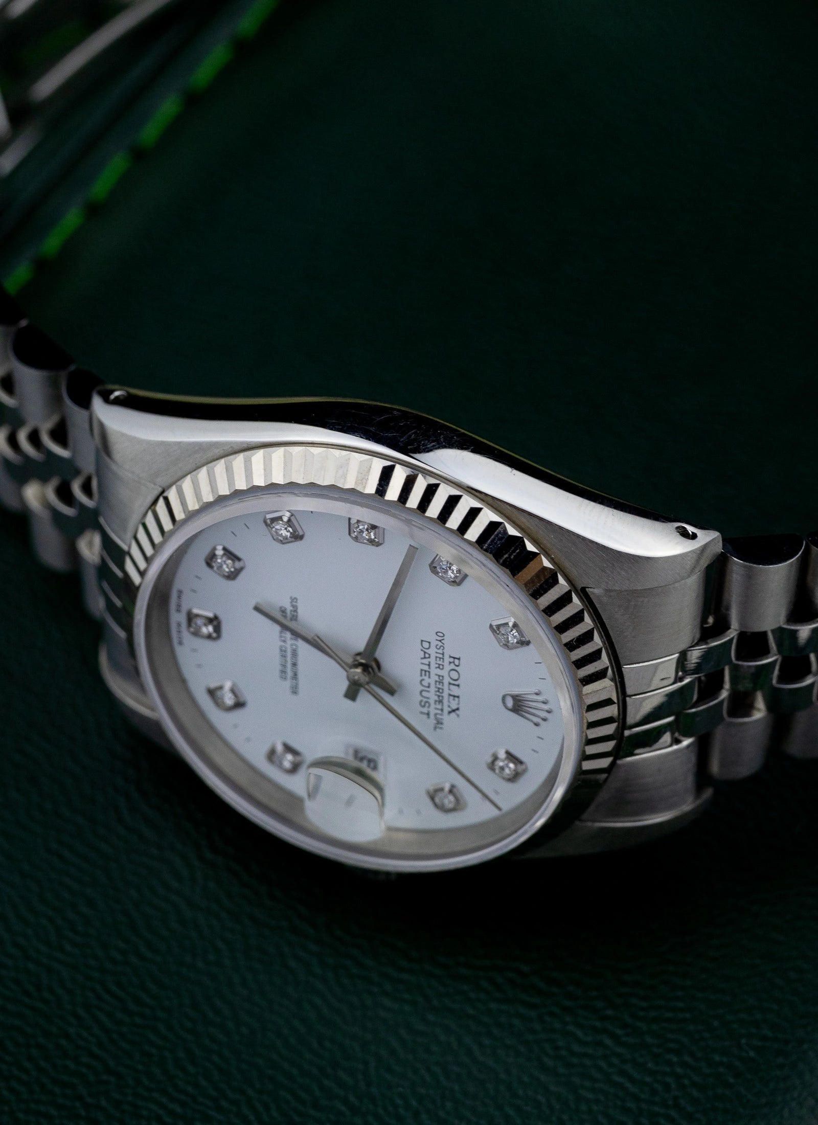 1991 Rolex Datejust Diamond Dial 16234 Full Set