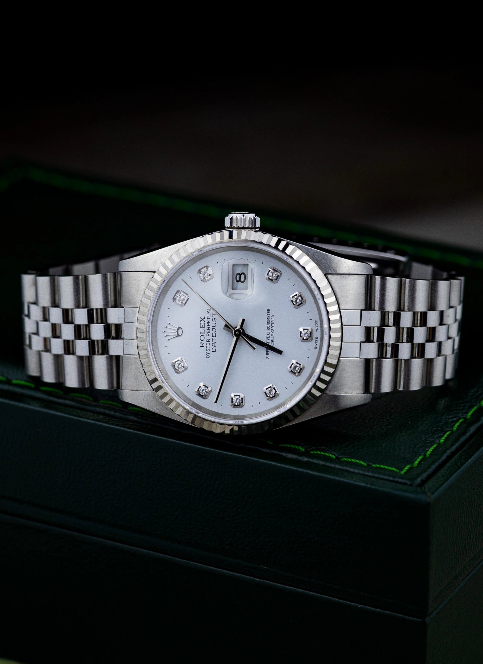 1991 Rolex Datejust Diamond Dial 16234 Full Set