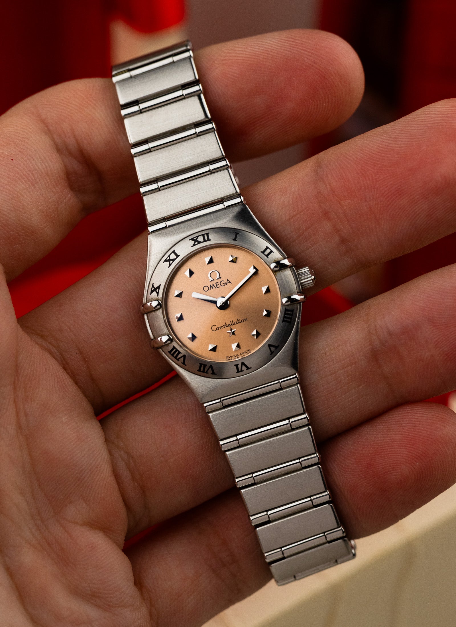 1998 Lady Omega Constellation Salmon Dial 795.1203 cal. 1456 Box