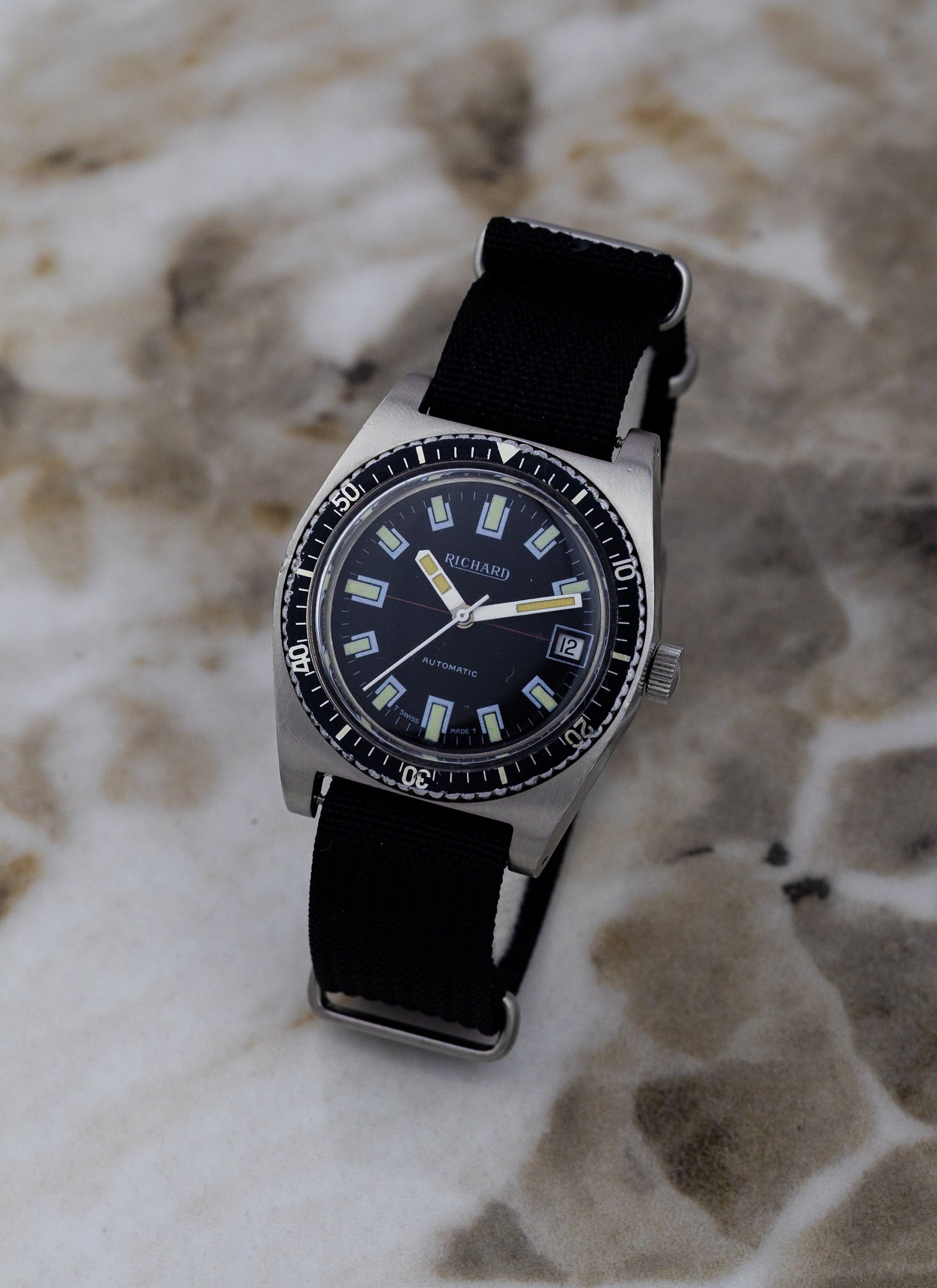 1970s Richard Vintage Diver Automatic Super Waterproof
