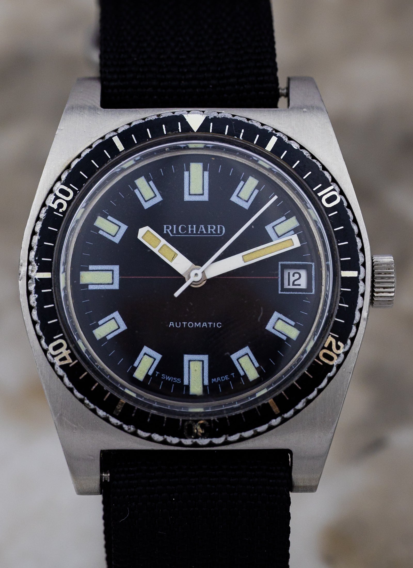 1970s Richard Vintage Diver Automatic Super Waterproof