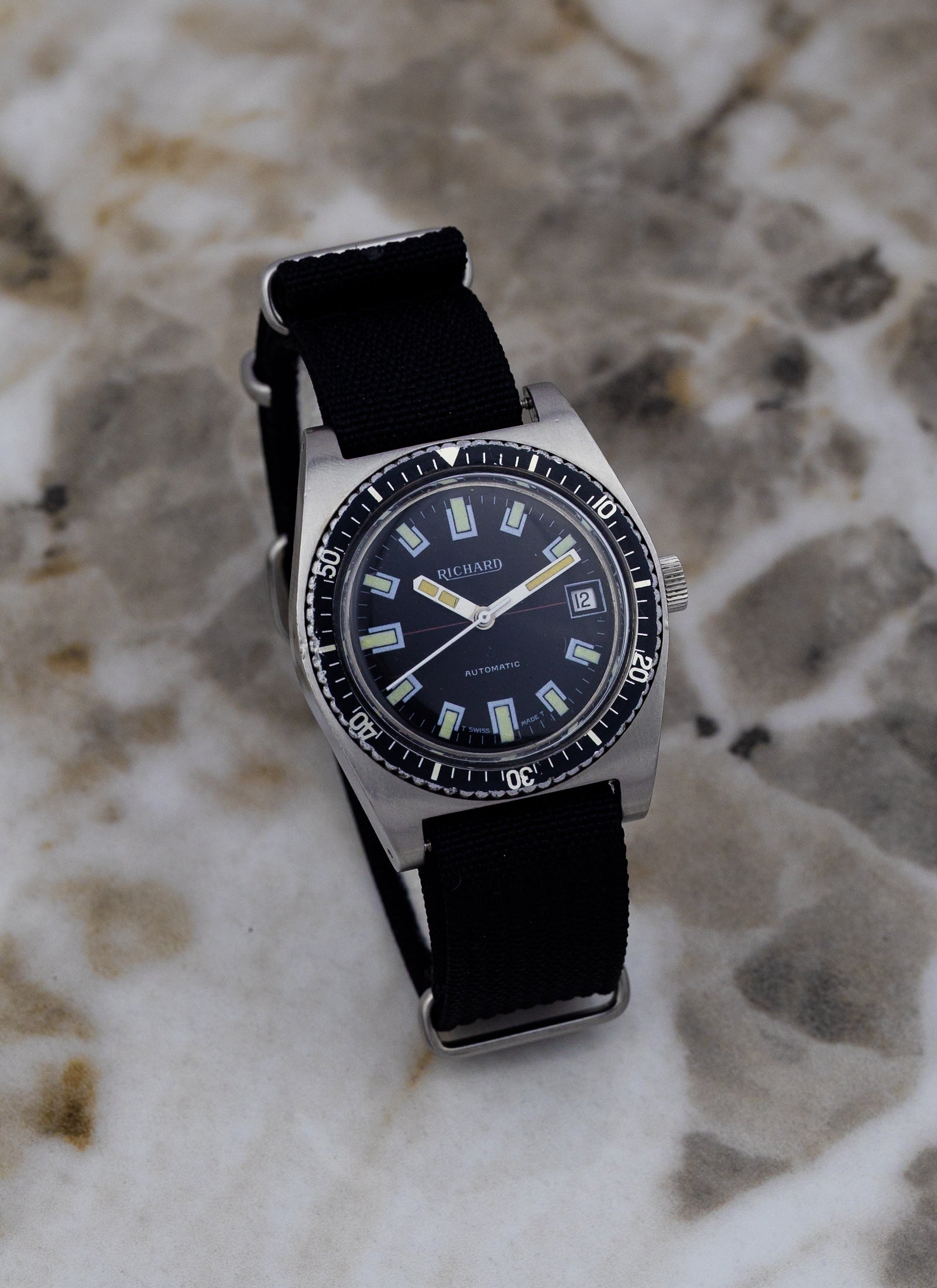 1970s Richard Vintage Diver Automatic Super Waterproof