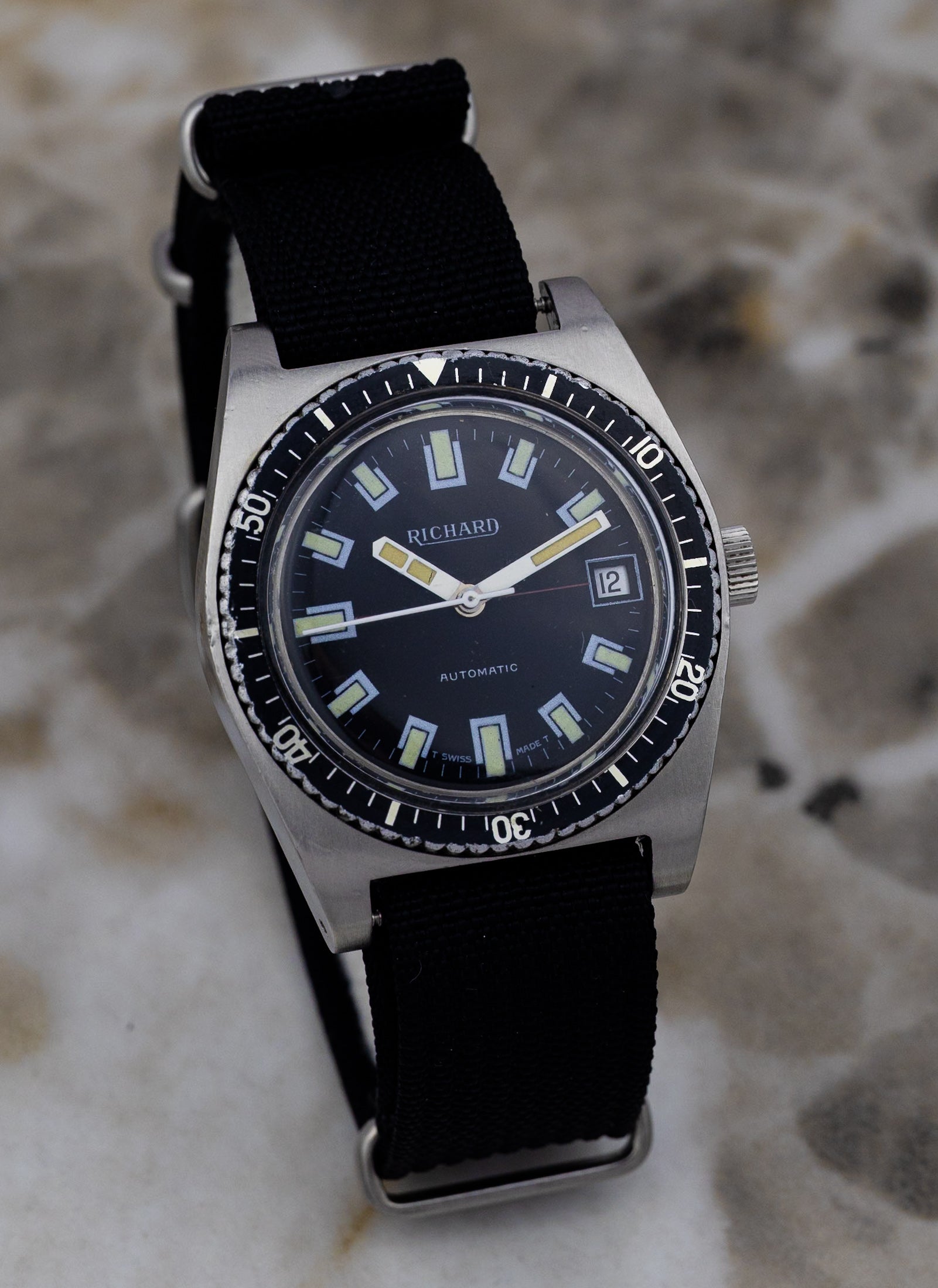 1970s Richard Vintage Diver Automatic Super Waterproof