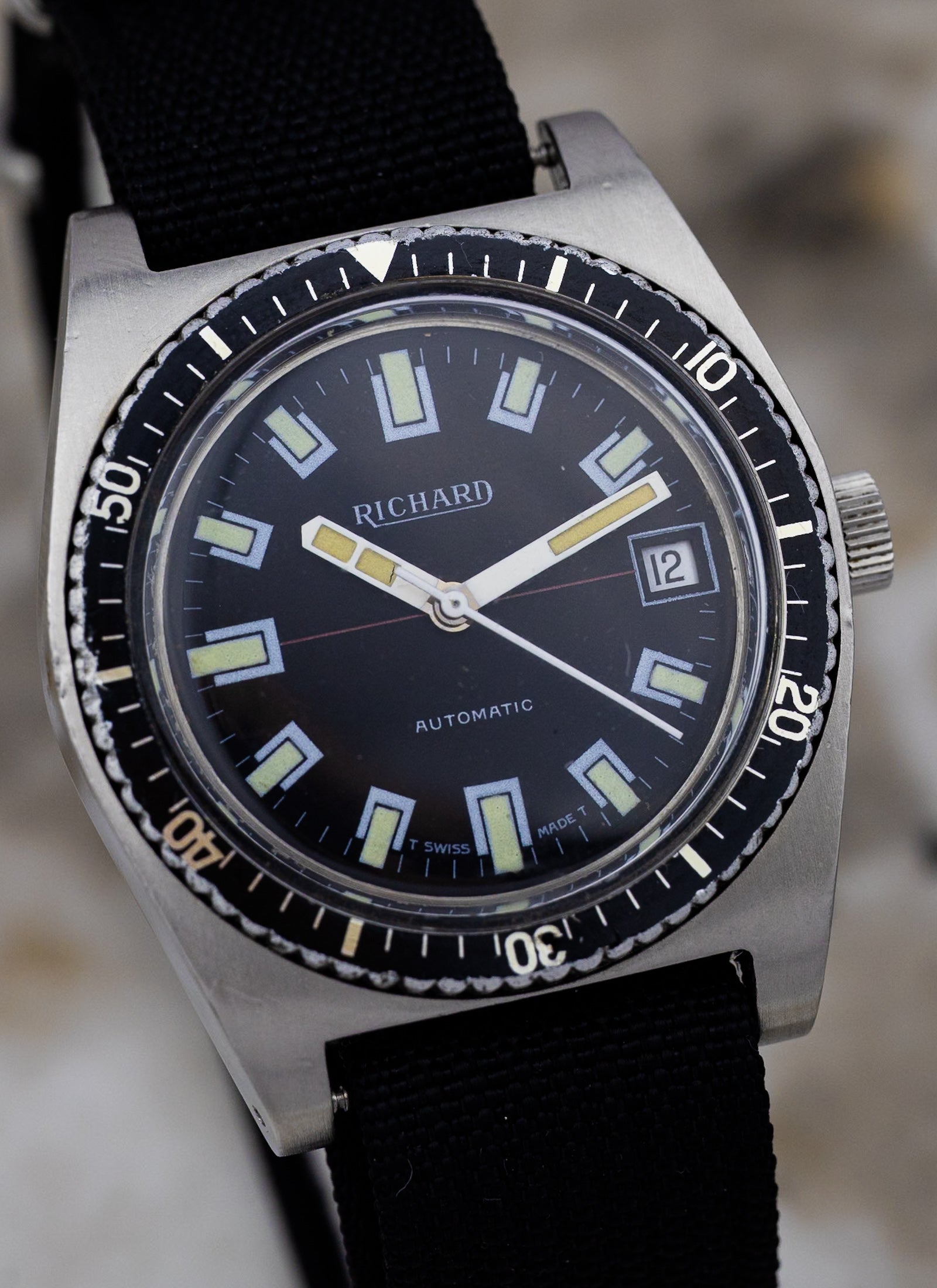 1970s Richard Vintage Diver Automatic Super Waterproof