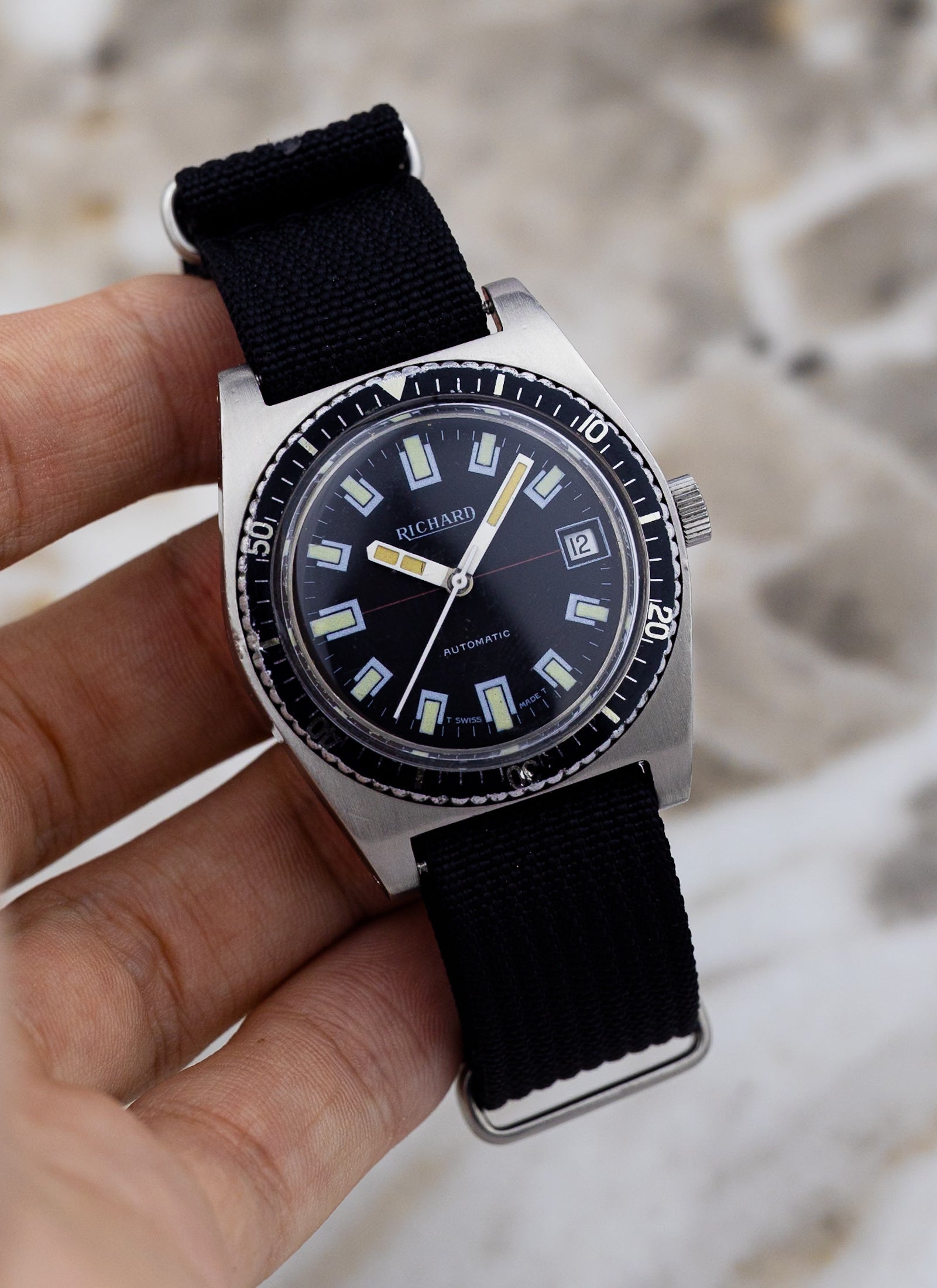1970s Richard Vintage Diver Automatic Super Waterproof