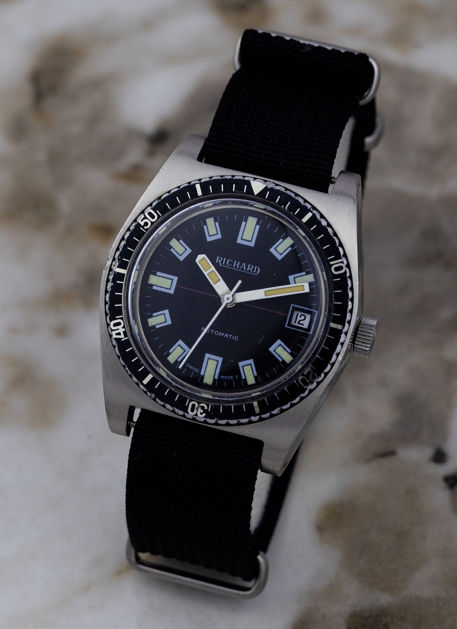 1970s Richard Vintage Diver Automatic Super Waterproof
