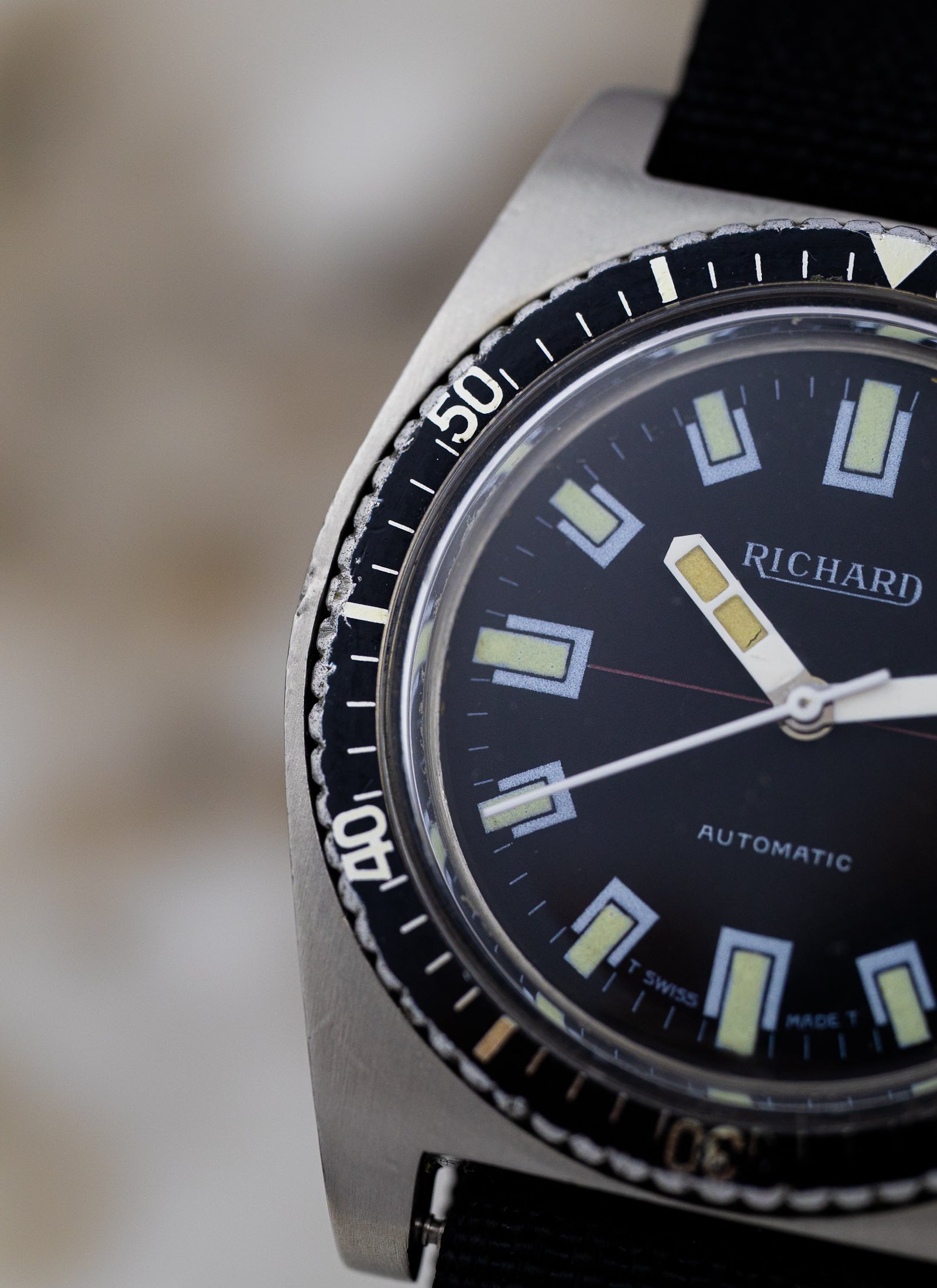 1970s Richard Vintage Diver Automatic Super Waterproof
