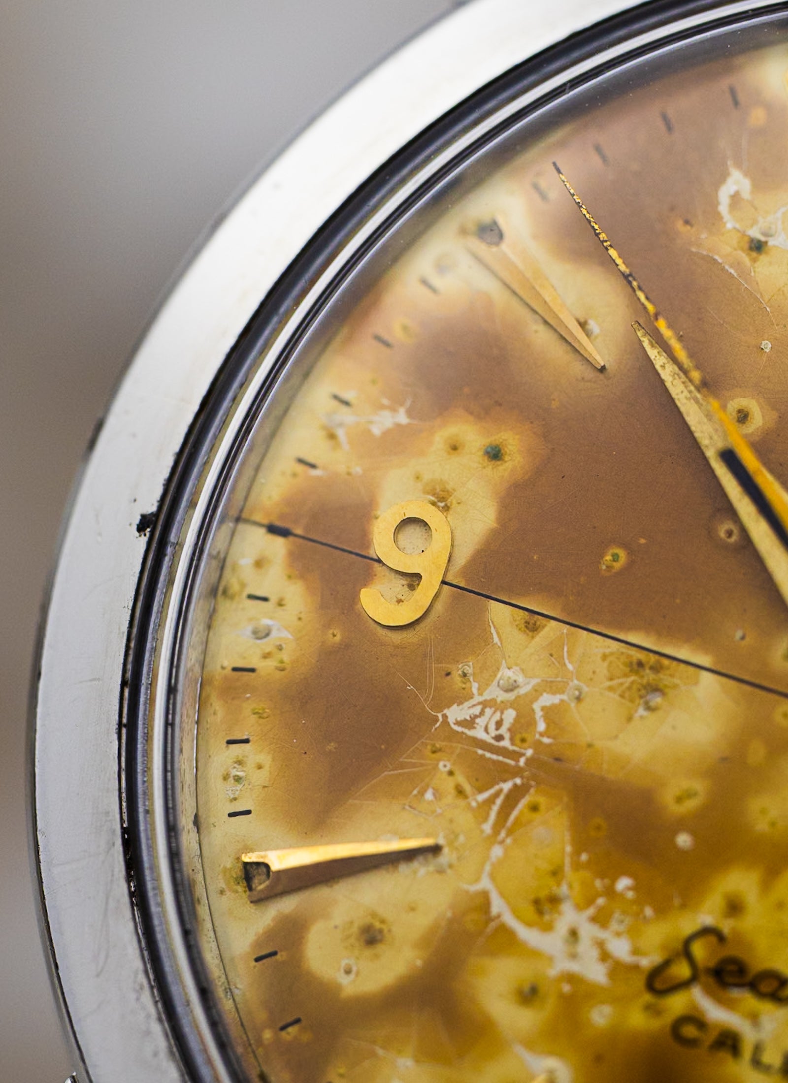 1954 Omega Seamaster Calendar Fat Lugs Leopard Patina 2757 Serviced