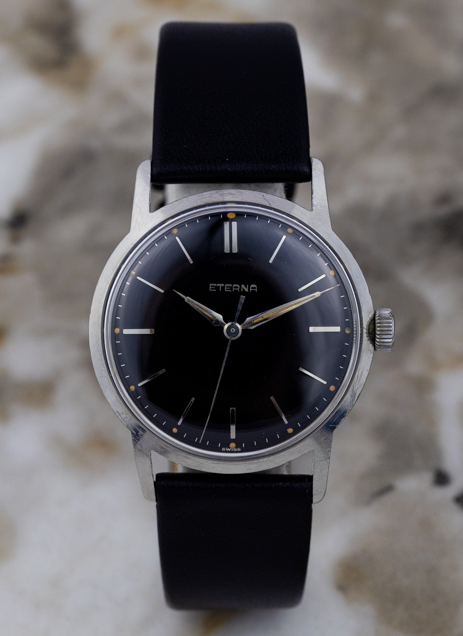 1956 Eterna Black Gilt cal. 1406U