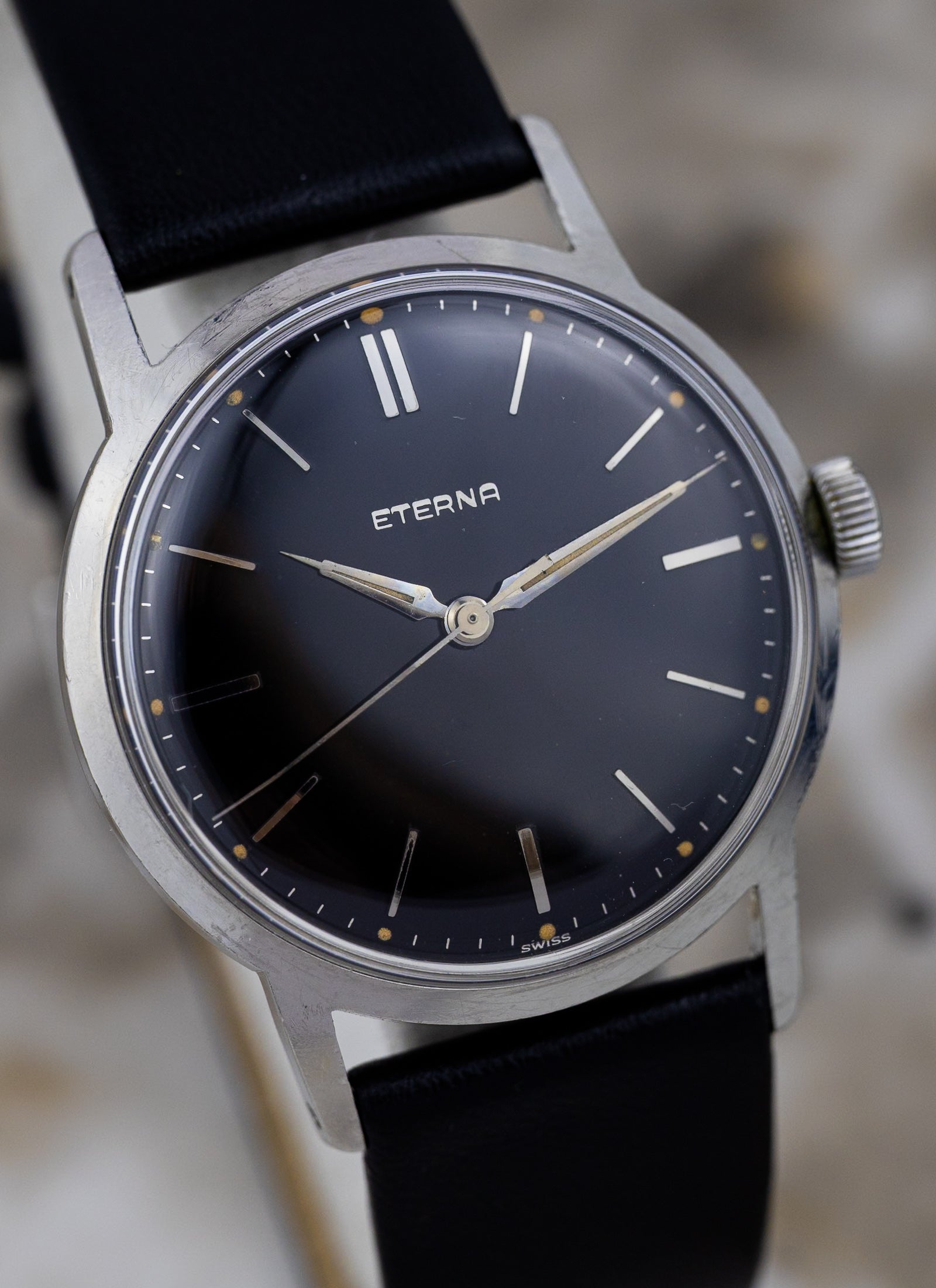 1956 Eterna Black Gilt cal. 1406U