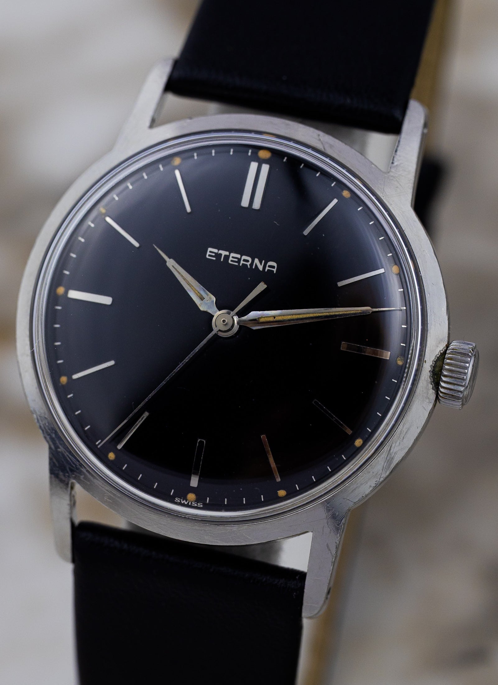 1956 Eterna Black Gilt cal. 1406U