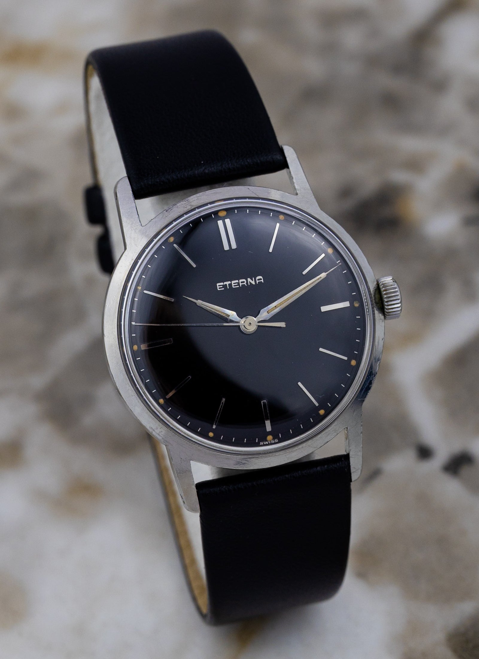 1956 Eterna Black Gilt cal. 1406U