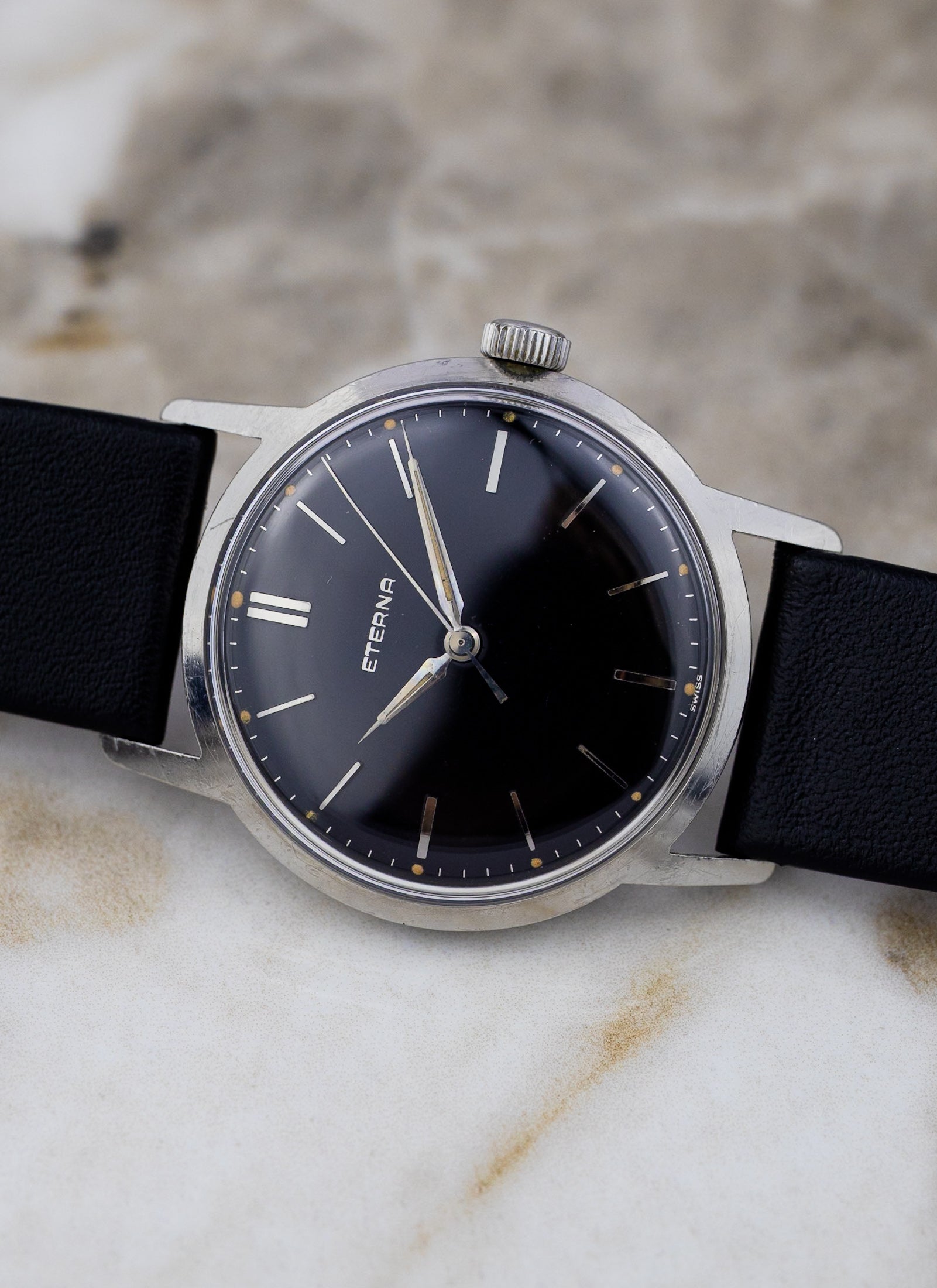 1956 Eterna Black Gilt cal. 1406U