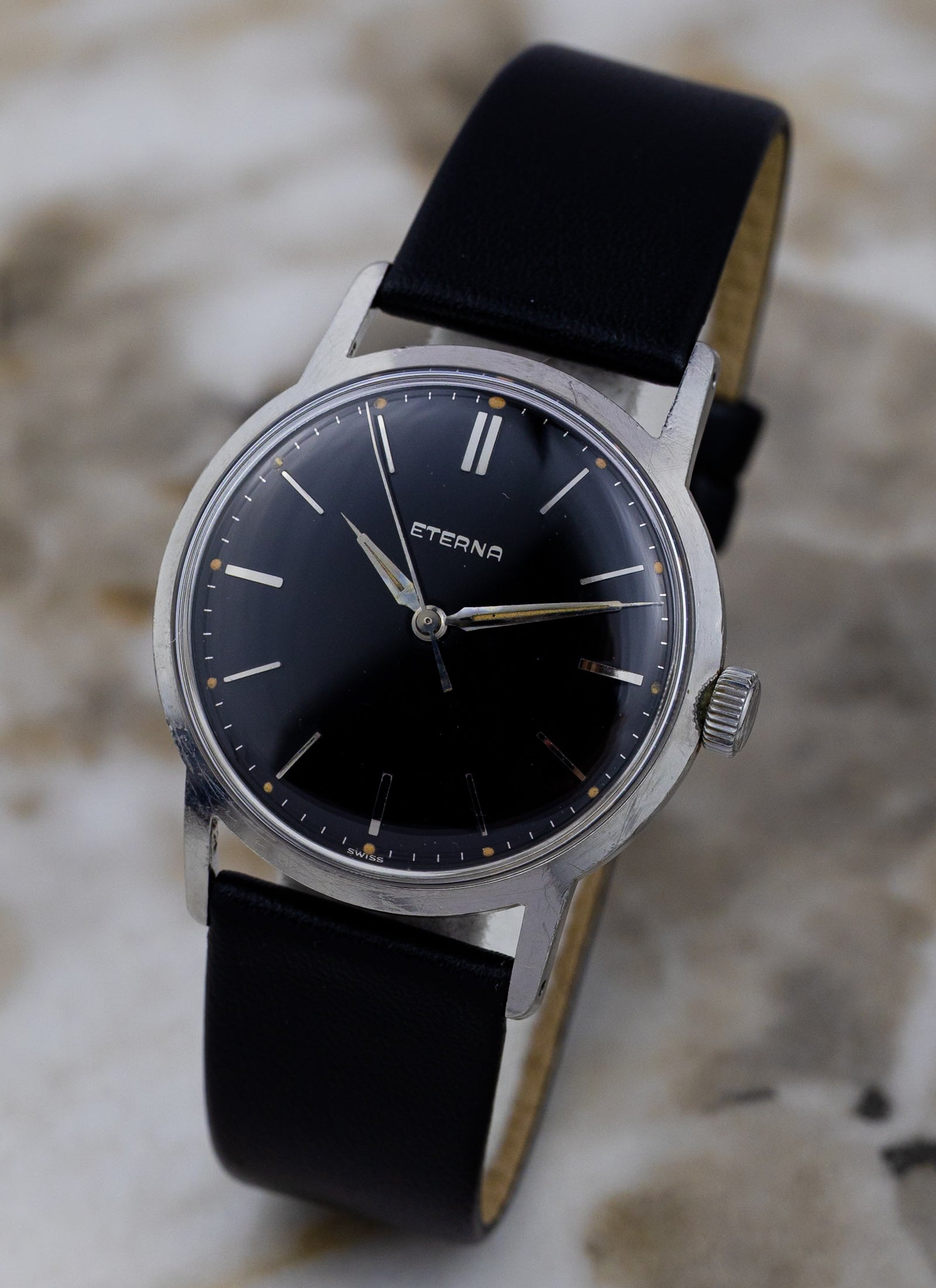 1956 Eterna Black Gilt cal. 1406U