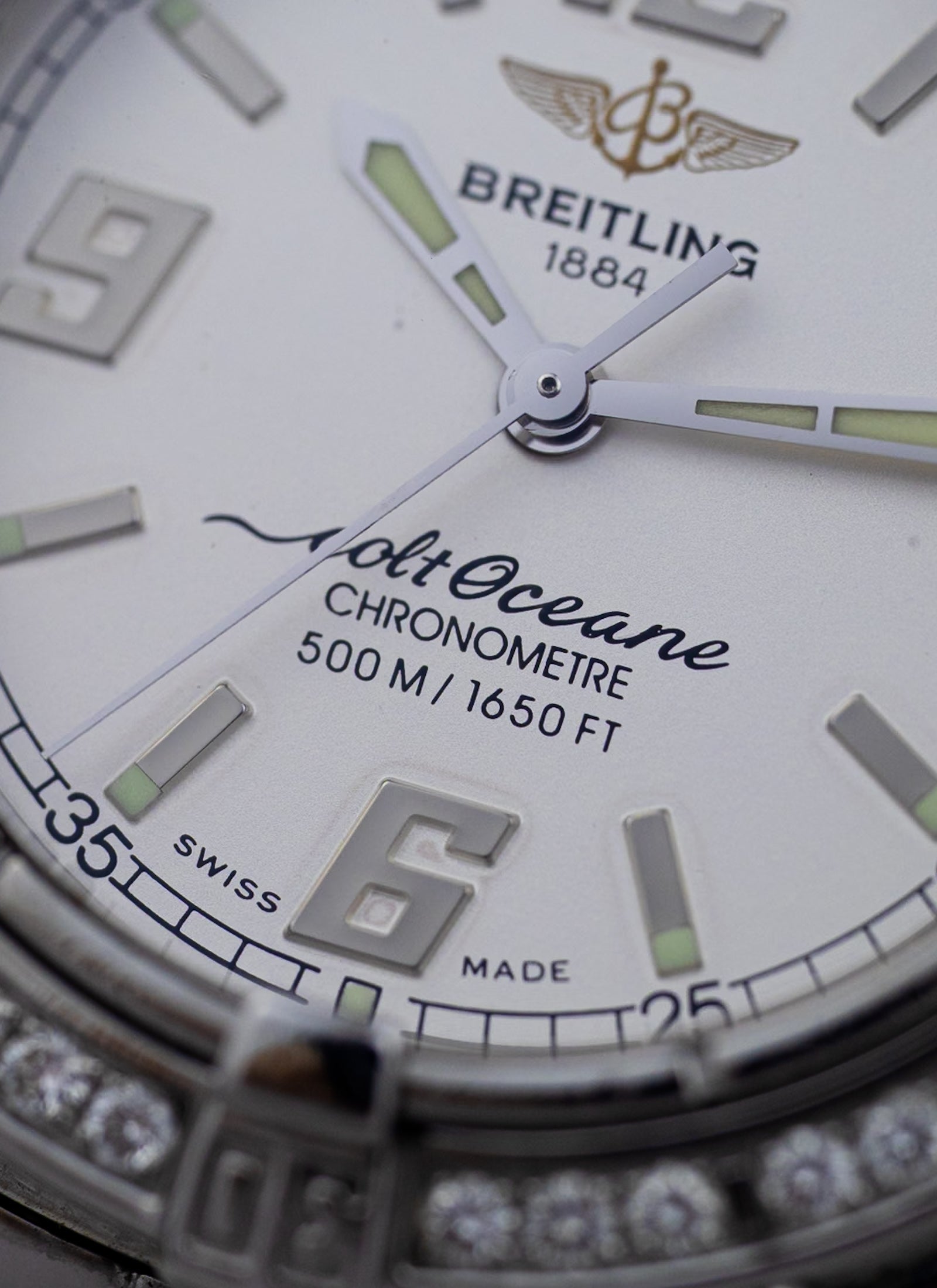 2000s Ladies Breitling Colt Oceane Diamond Bezel A57350