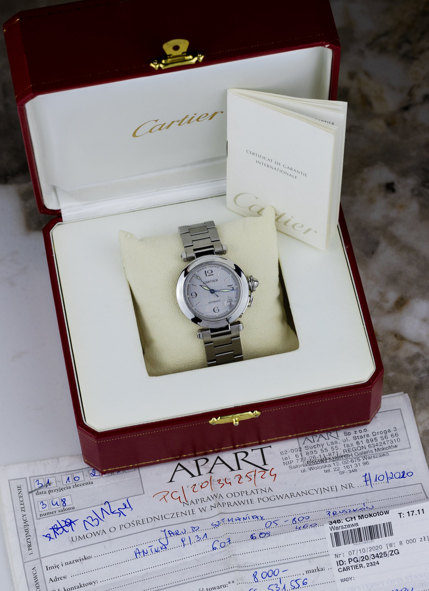2000s Cartier Pasha White Dial 2324