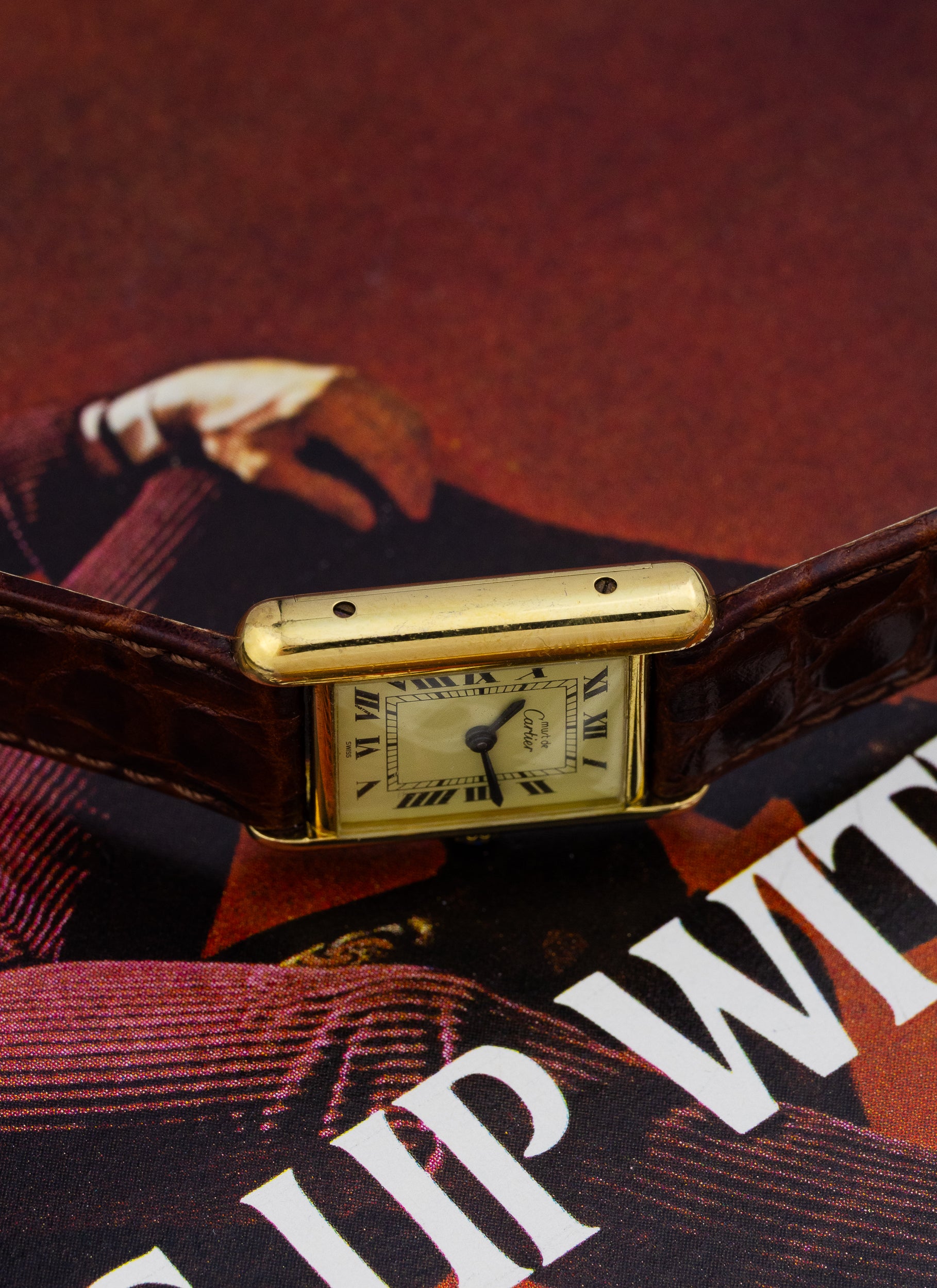 1980s Lady Cartier Tank Ivory Manual Winding