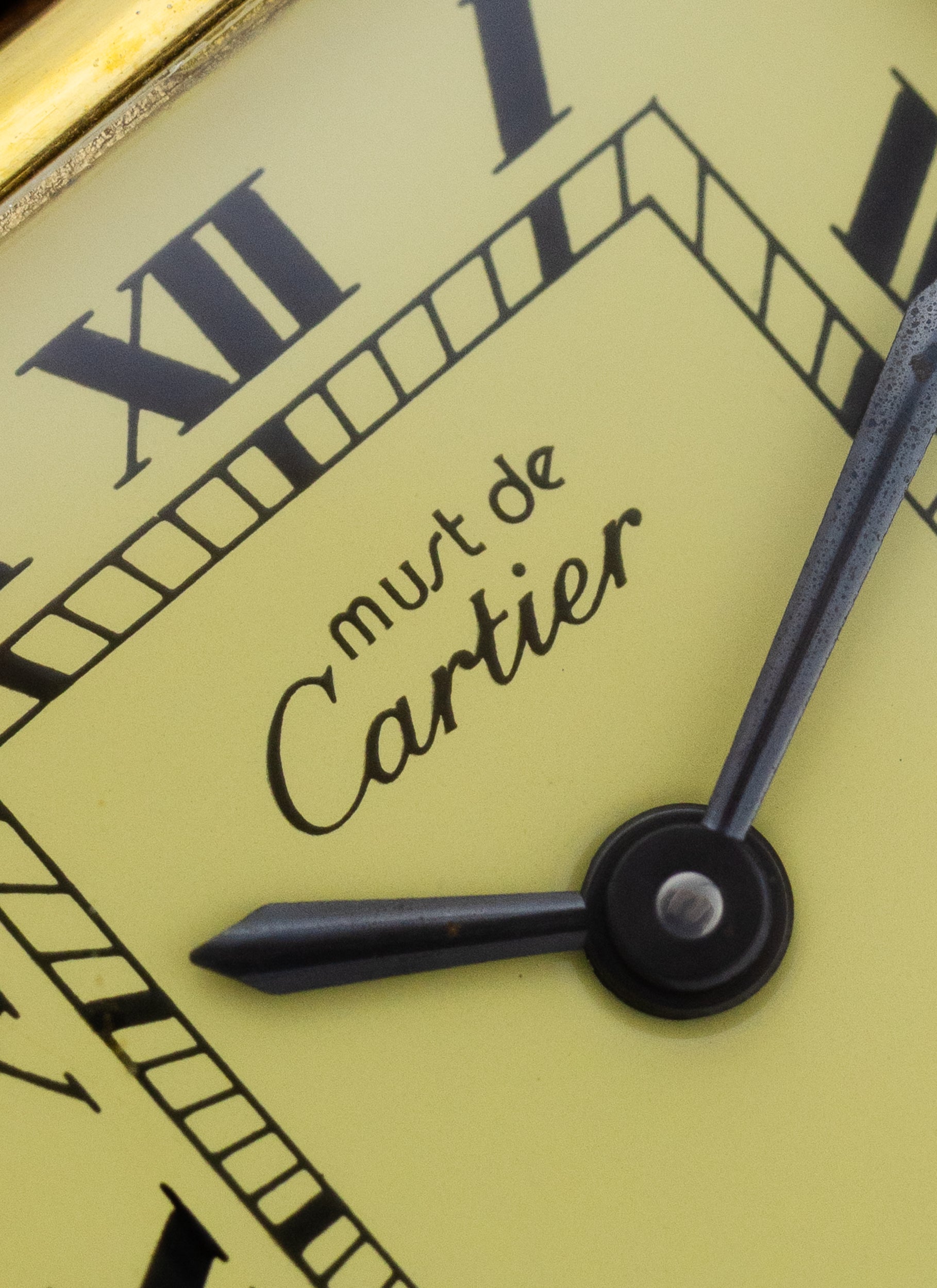 1980s Lady Cartier Tank Ivory Manual Winding