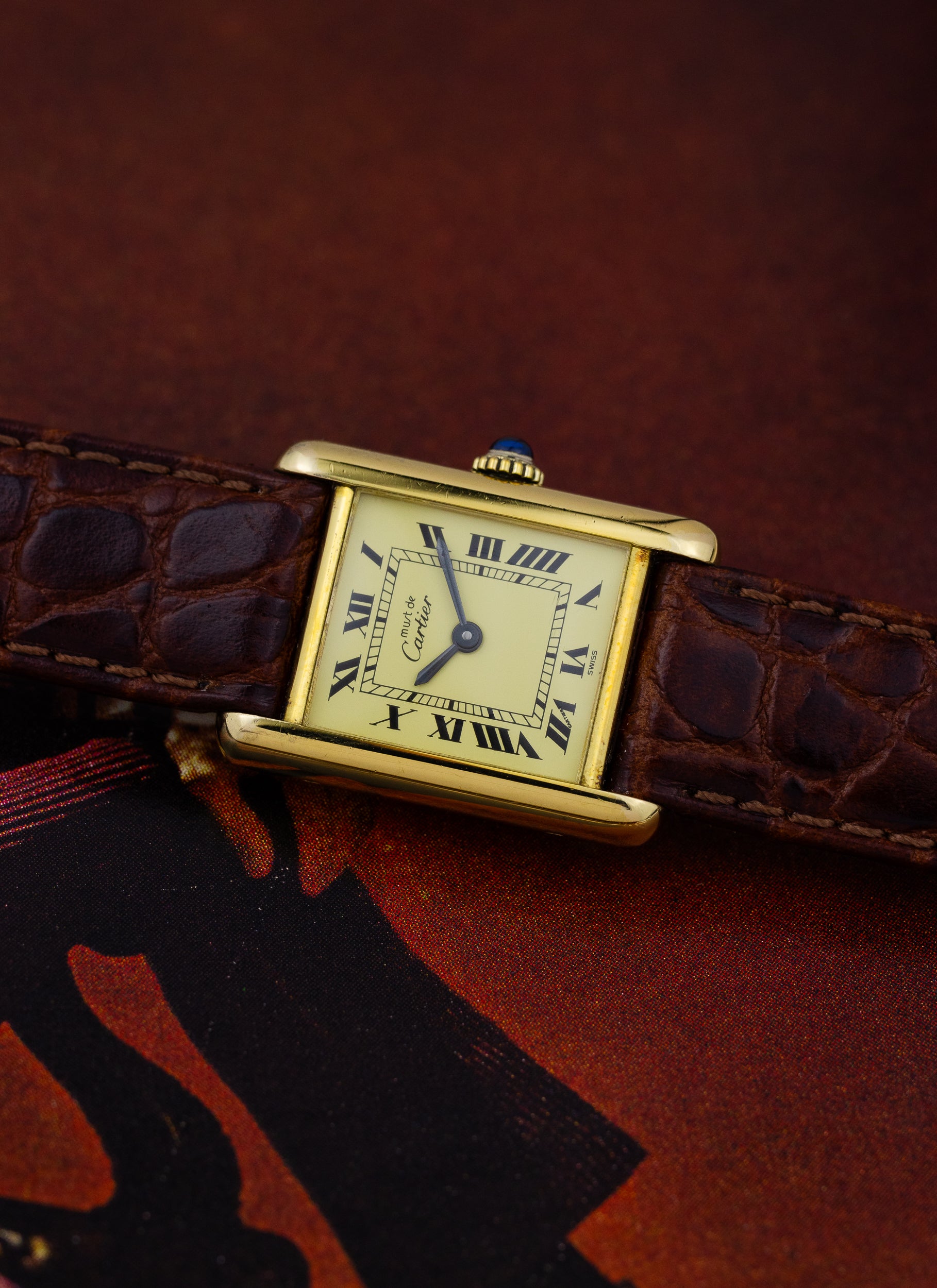 1980s Lady Cartier Tank Ivory Manual Winding