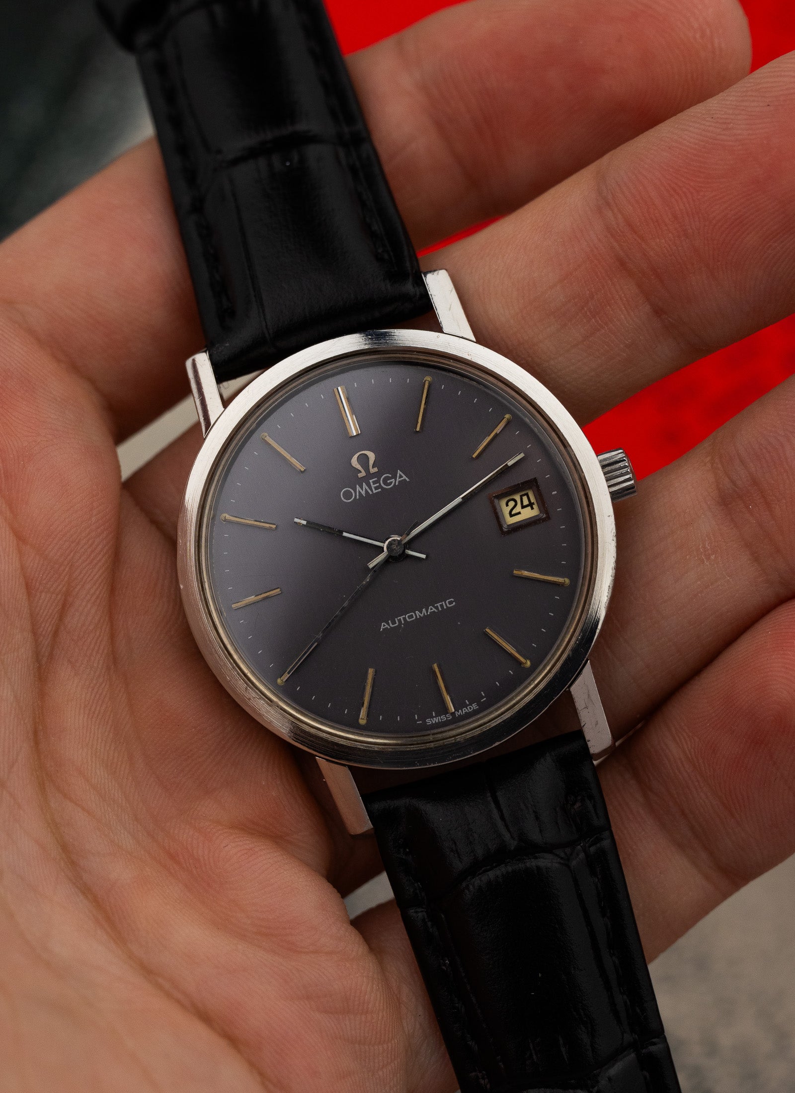 1979 Omega Automatic Grey Dial 166.0202 cal. 1010 Serviced