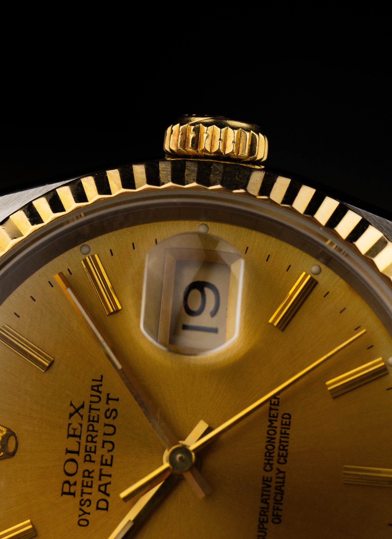 1991 Rolex Datejust Bicolor Champagne Dial 16233 Full Set