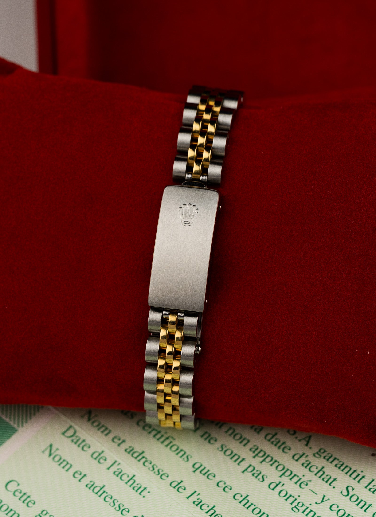 1996 Lady Rolex Datejust Bicolor Champagne Diamonds Dial 69173 Full Set