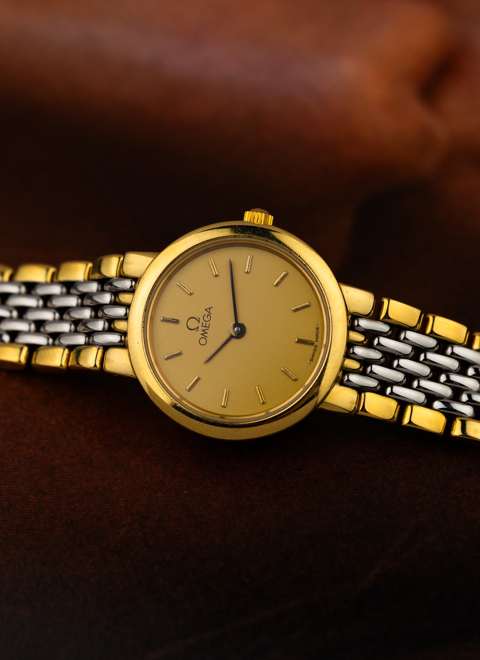 1980s Lady Omega De Ville Bicolor Bracelet 795.0897.2