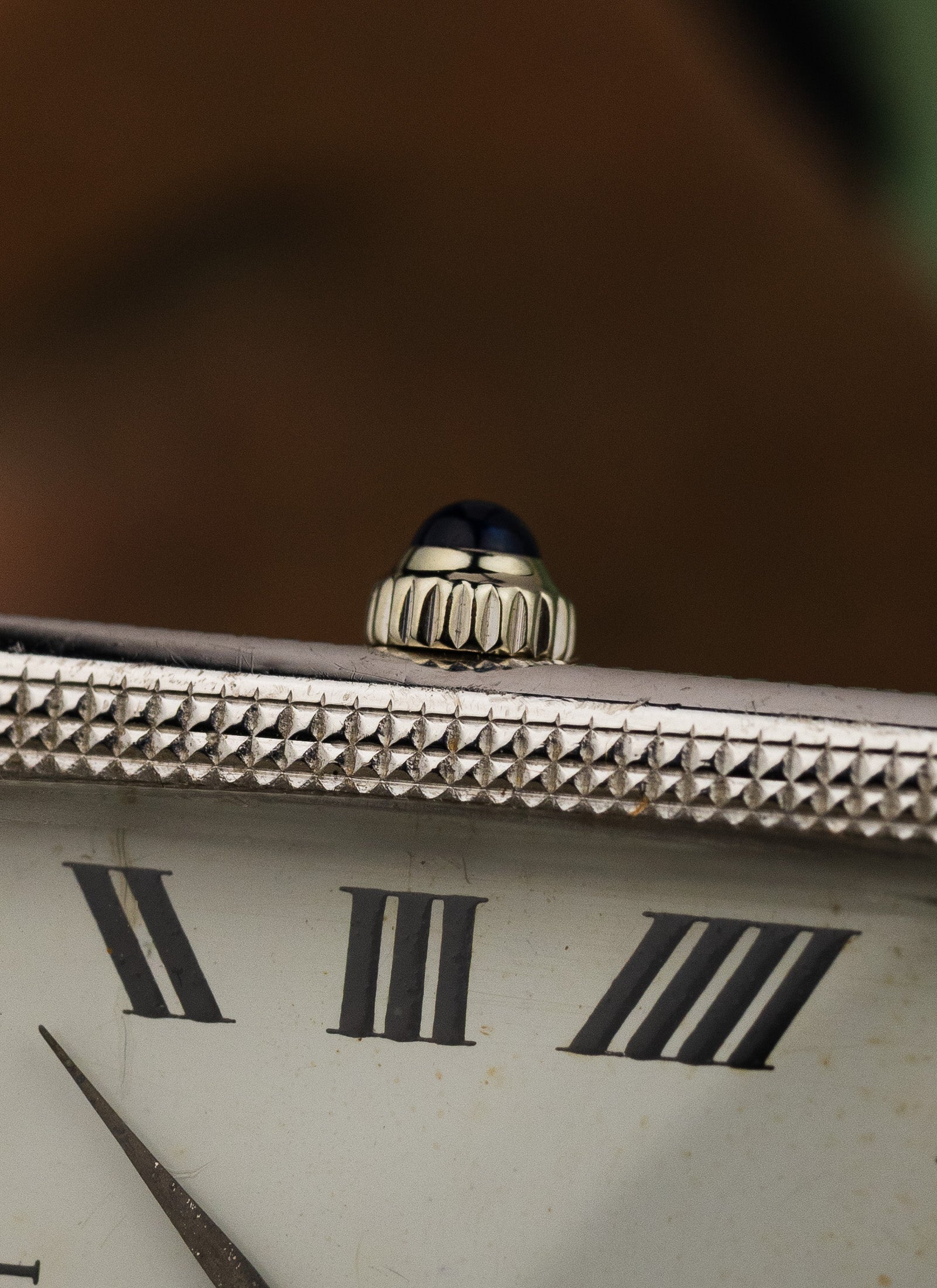 1970s 18K Piaget Tank Clous de Paris 9189 cal. 9P Serviced Pouch & Service Card