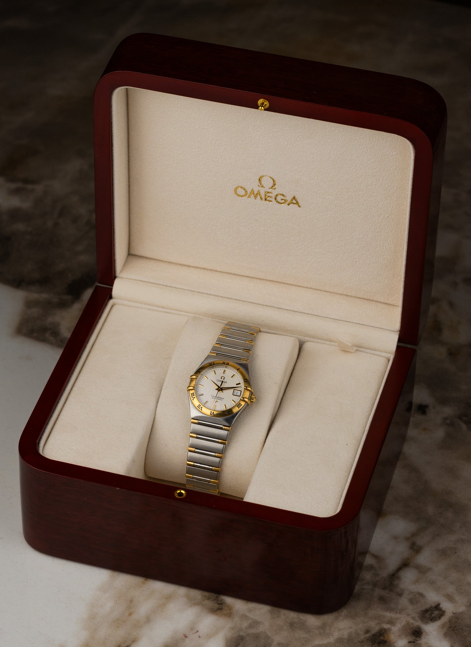 1995 Lady Omega Constellation Bicolor 766.1201 cal. 2520 Box