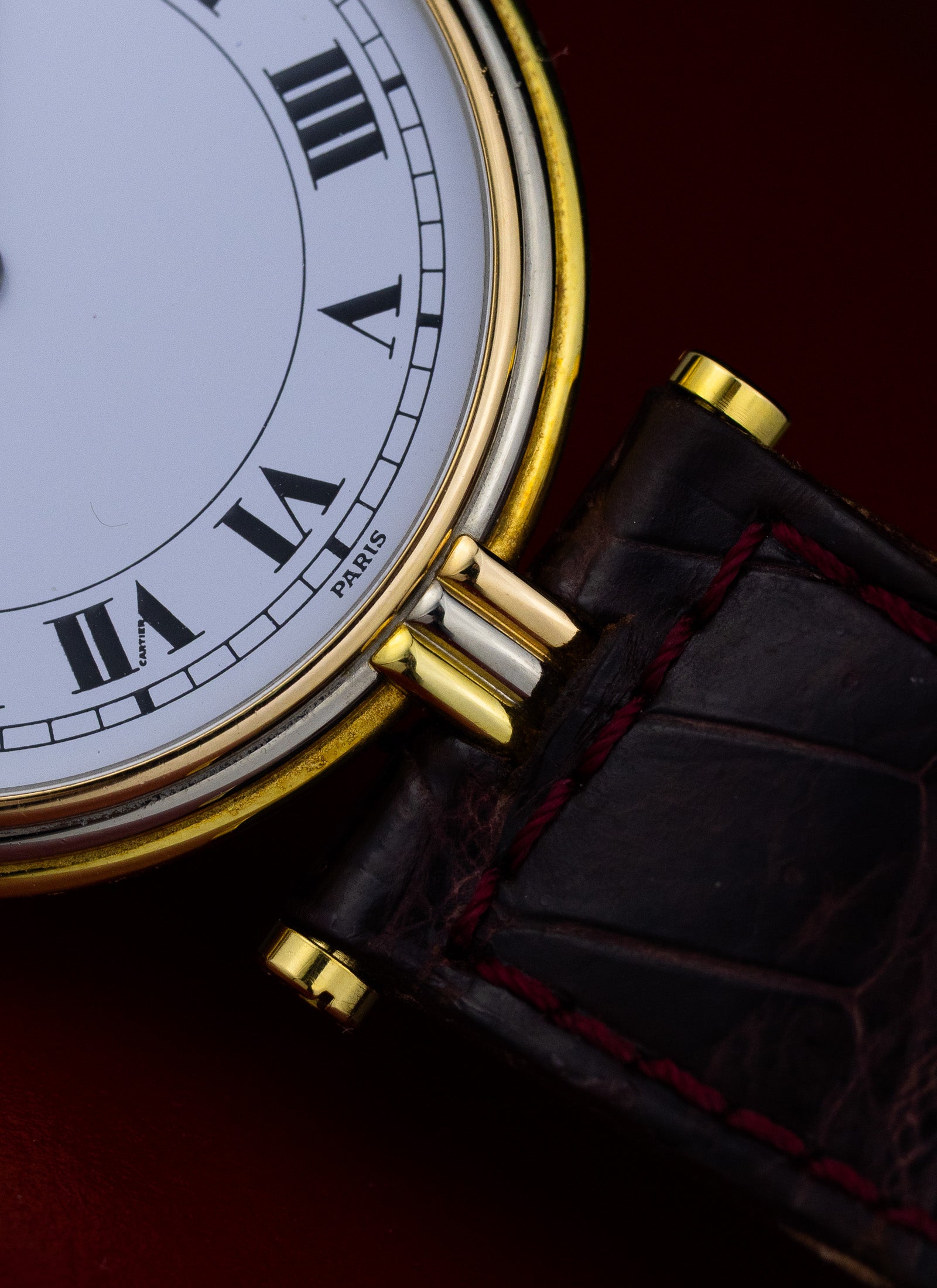 1990s 18K Cartier Vendome Trinity Quartz Box