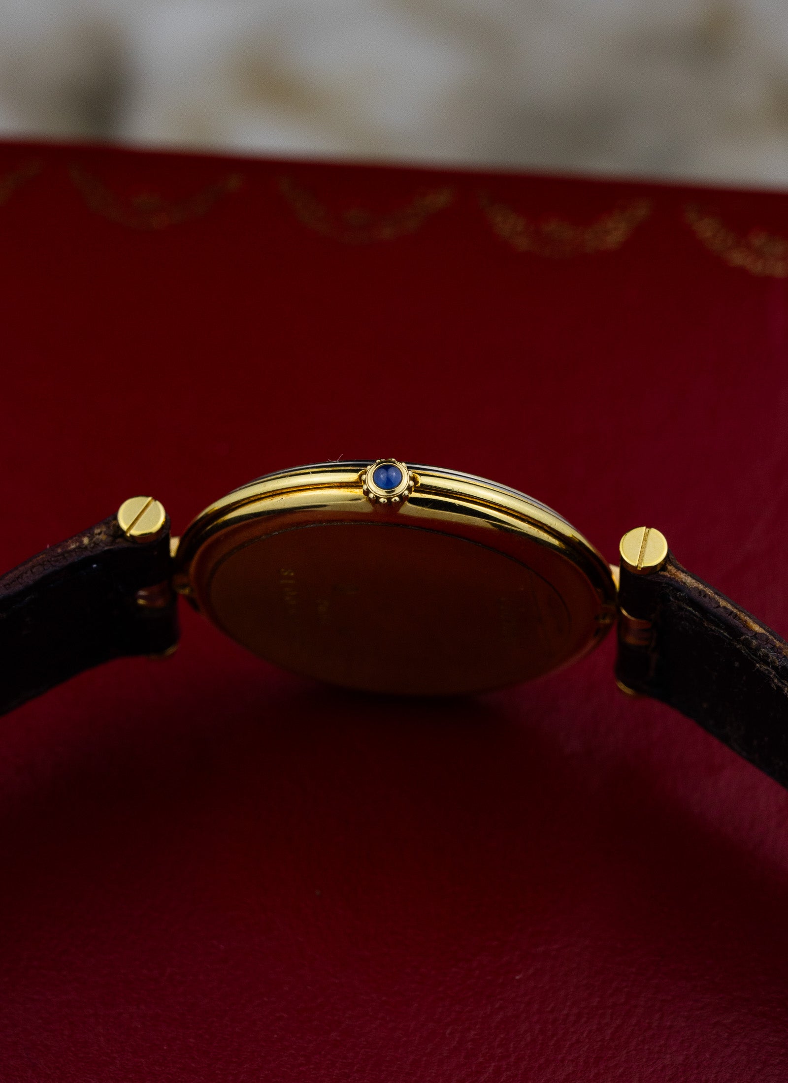 1990s 18K Cartier Vendome Trinity Quartz Box