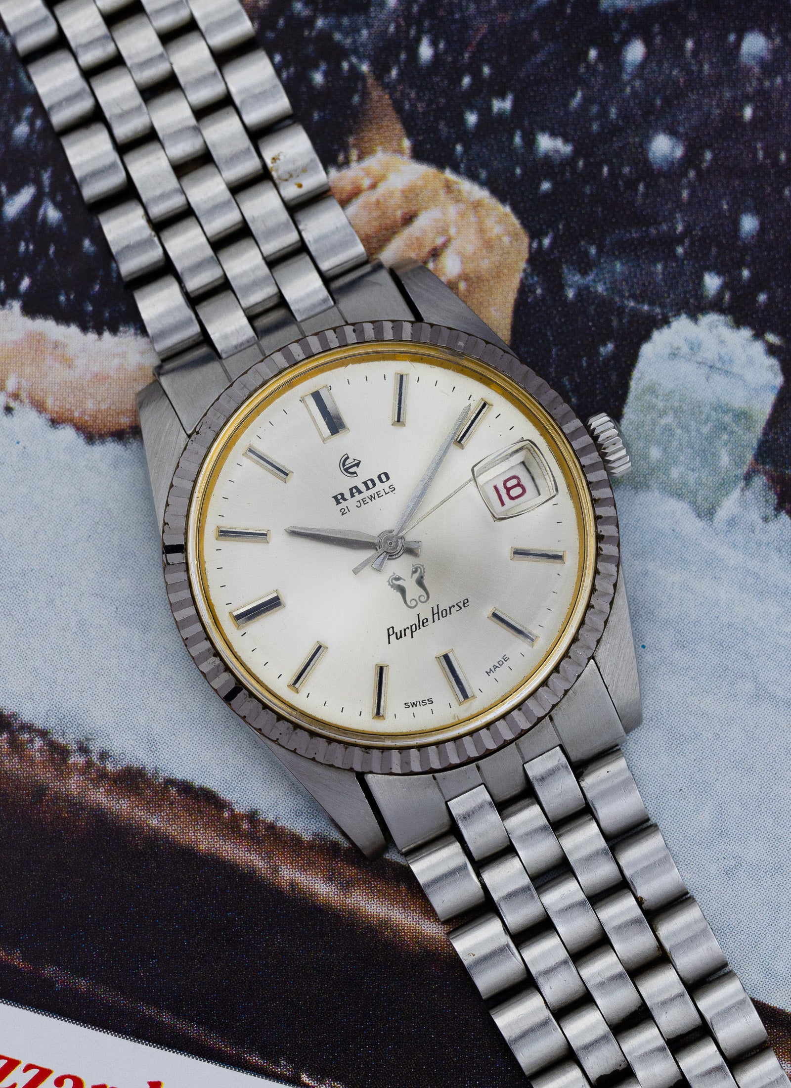 1960s Rado Purple Horse "Datejust"