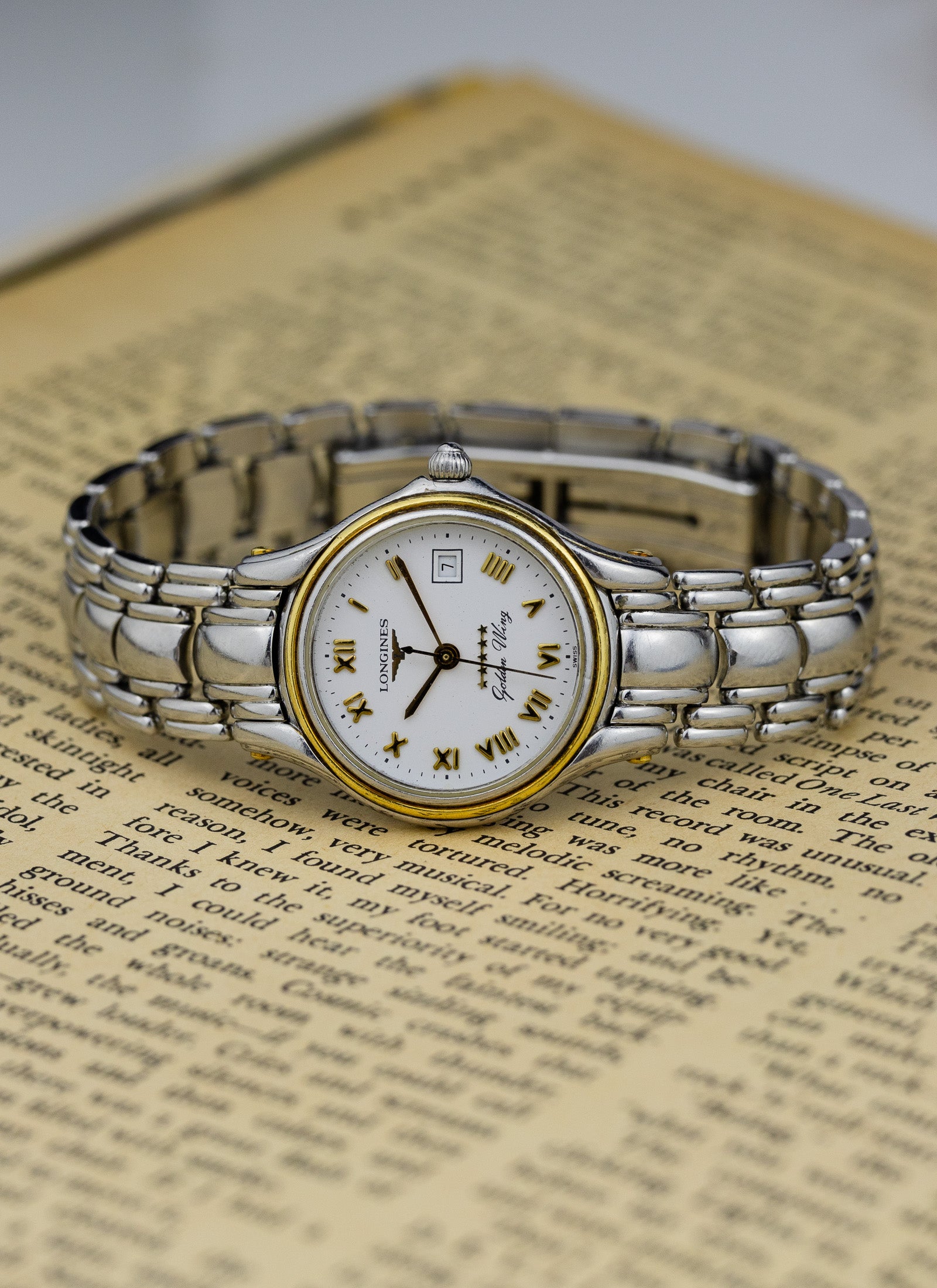 1990s Lady Longines Golden Wing Roman Dial L3.106.5