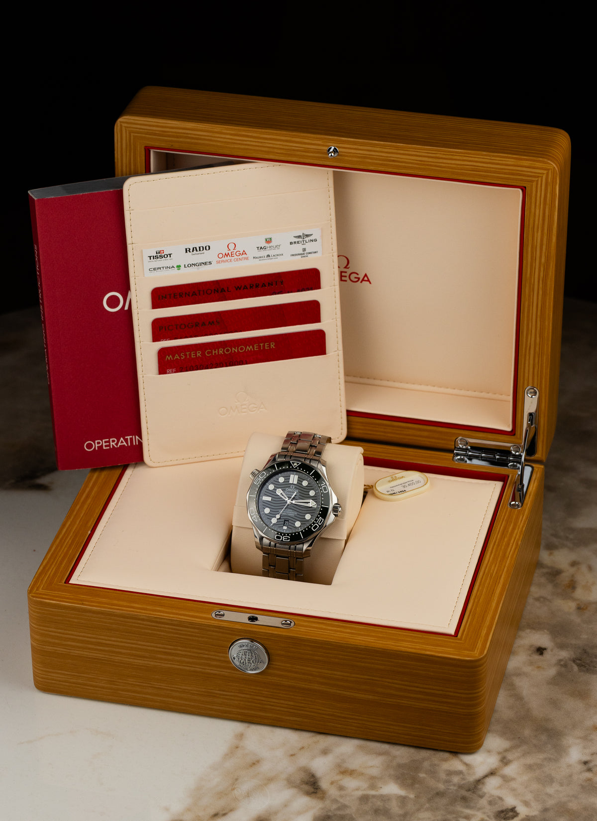 2023 Omega Seamaster 300M Green 210.30.42.20.10.001 Full Set