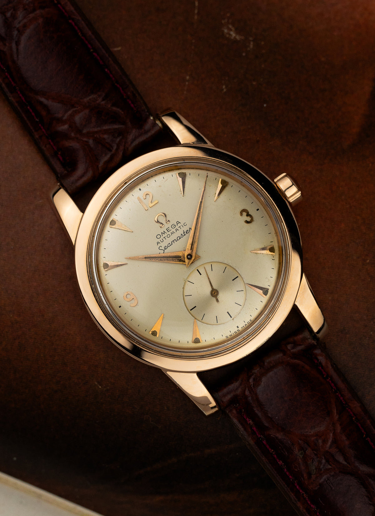 1952 Omega Seamaster Fat Lugs Rose Gold 2576-22 cal. 344