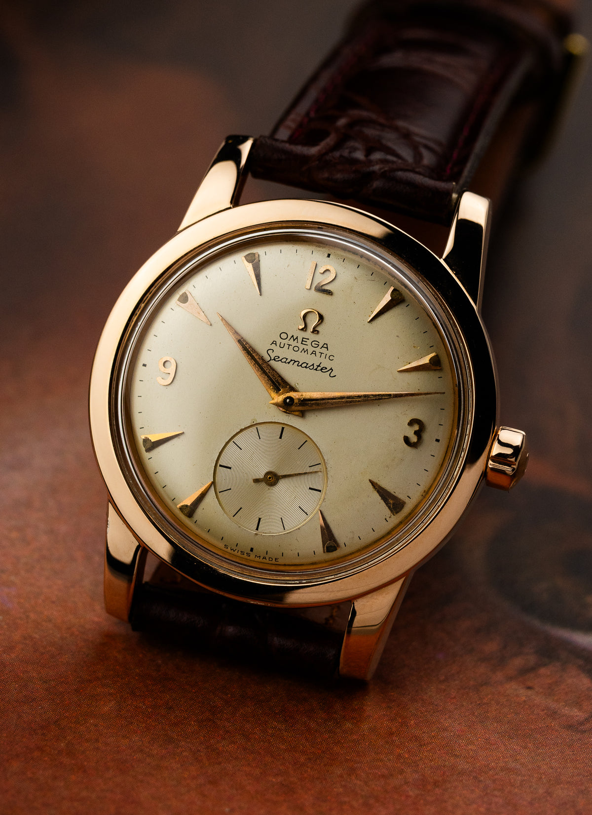 1952 Omega Seamaster Fat Lugs Rose Gold 2576-22 cal. 344