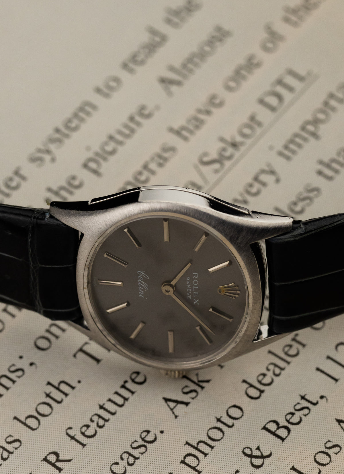1972 18K Lady Rolex Cellini White Gold 3802 Serviced
