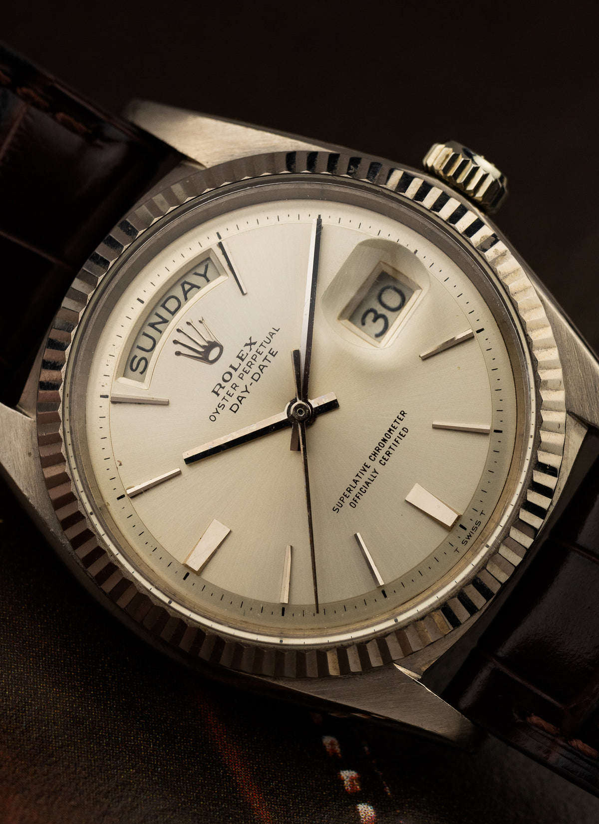 1967 18K Rolex Day-Date White Gold 1803 Serviced